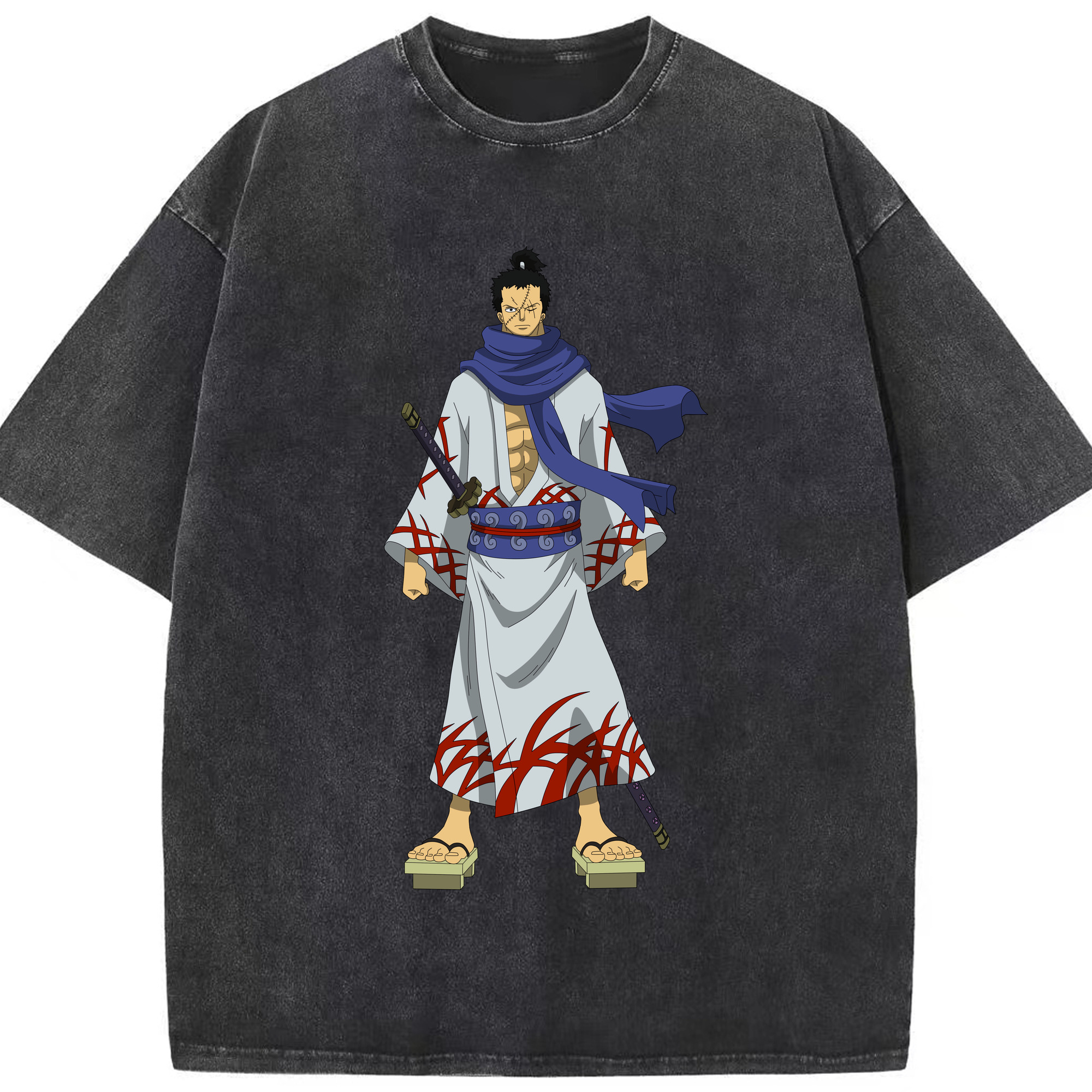 ワンピース ロロノア・ゾロ ONE PIECE Roronoa Zoro 綿100% ヴィンテージ風 半袖Tシャツ（フロントプリント）