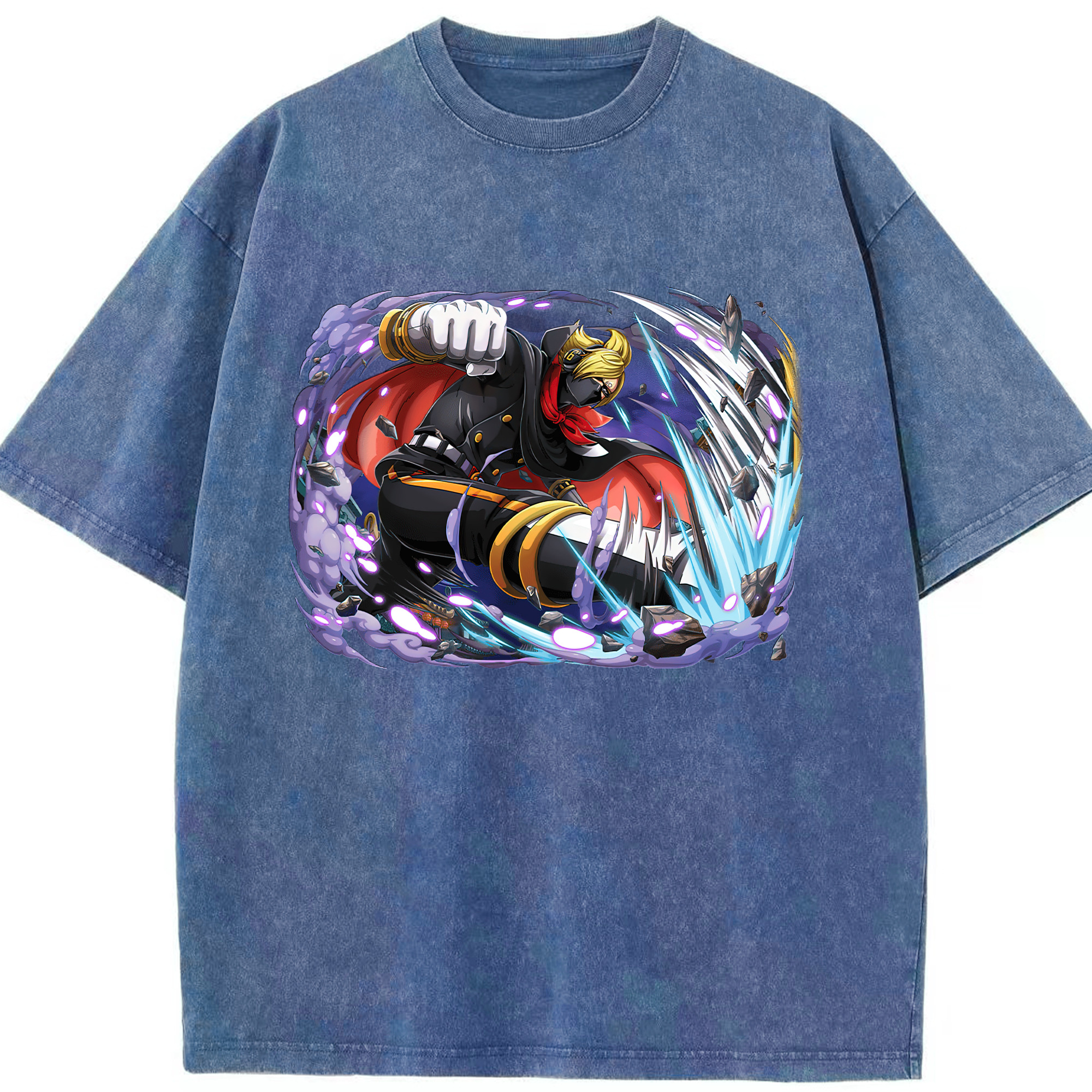 ワンピース ロロノア・ゾロ ONE PIECE Roronoa Zoro 綿100% ヴィンテージ風 半袖Tシャツ（フロントプリント）