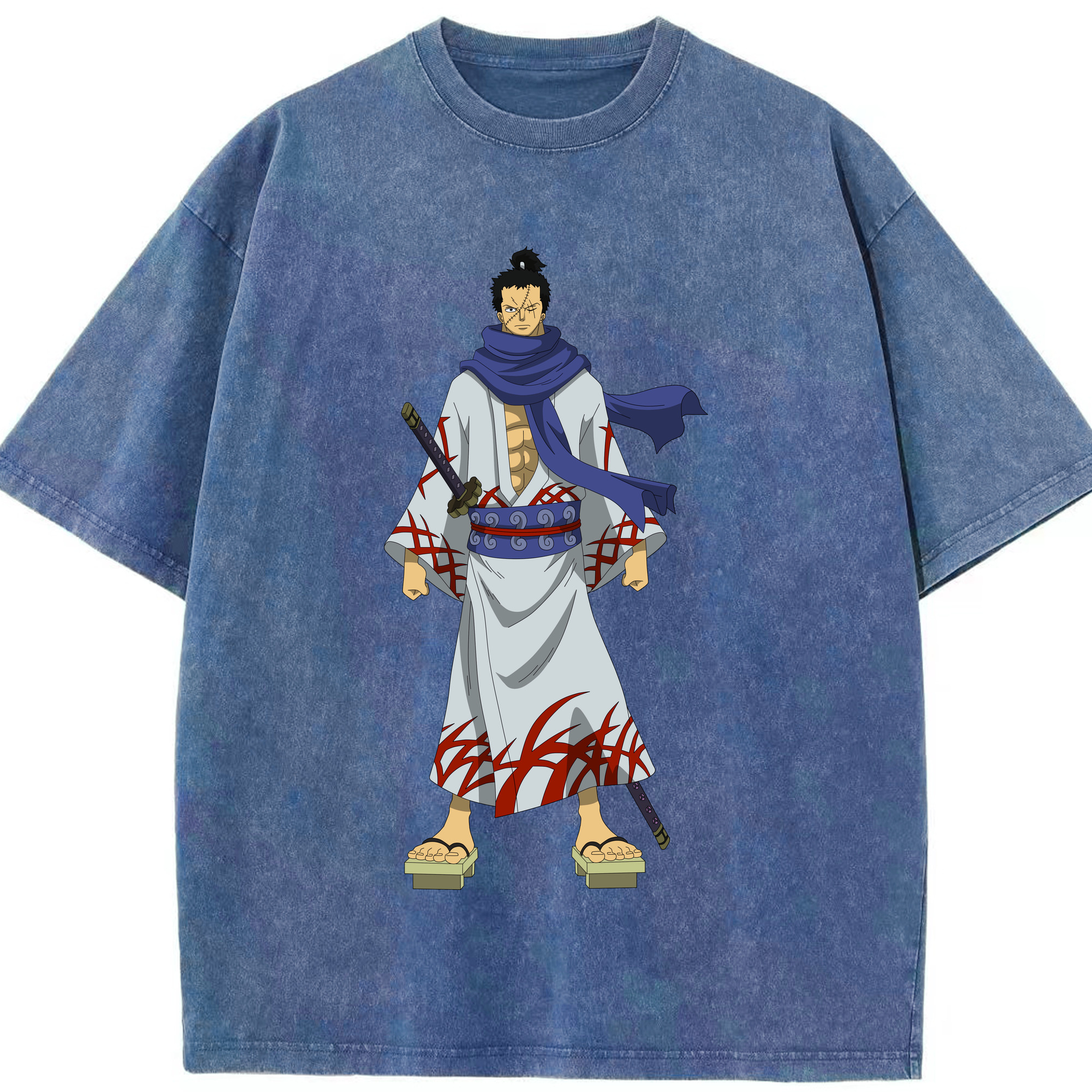 ワンピース ロロノア・ゾロ ONE PIECE Roronoa Zoro 綿100% ヴィンテージ風 半袖Tシャツ（フロントプリント）