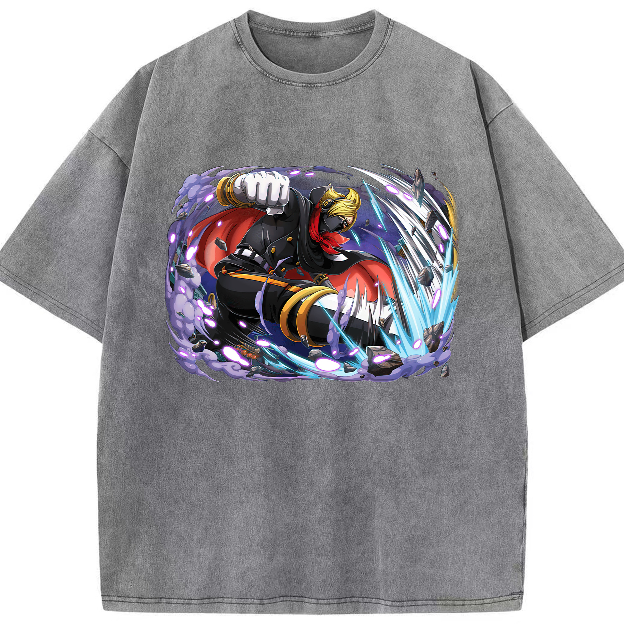 ワンピース ロロノア・ゾロ ONE PIECE Roronoa Zoro 綿100% ヴィンテージ風 半袖Tシャツ（フロントプリント）