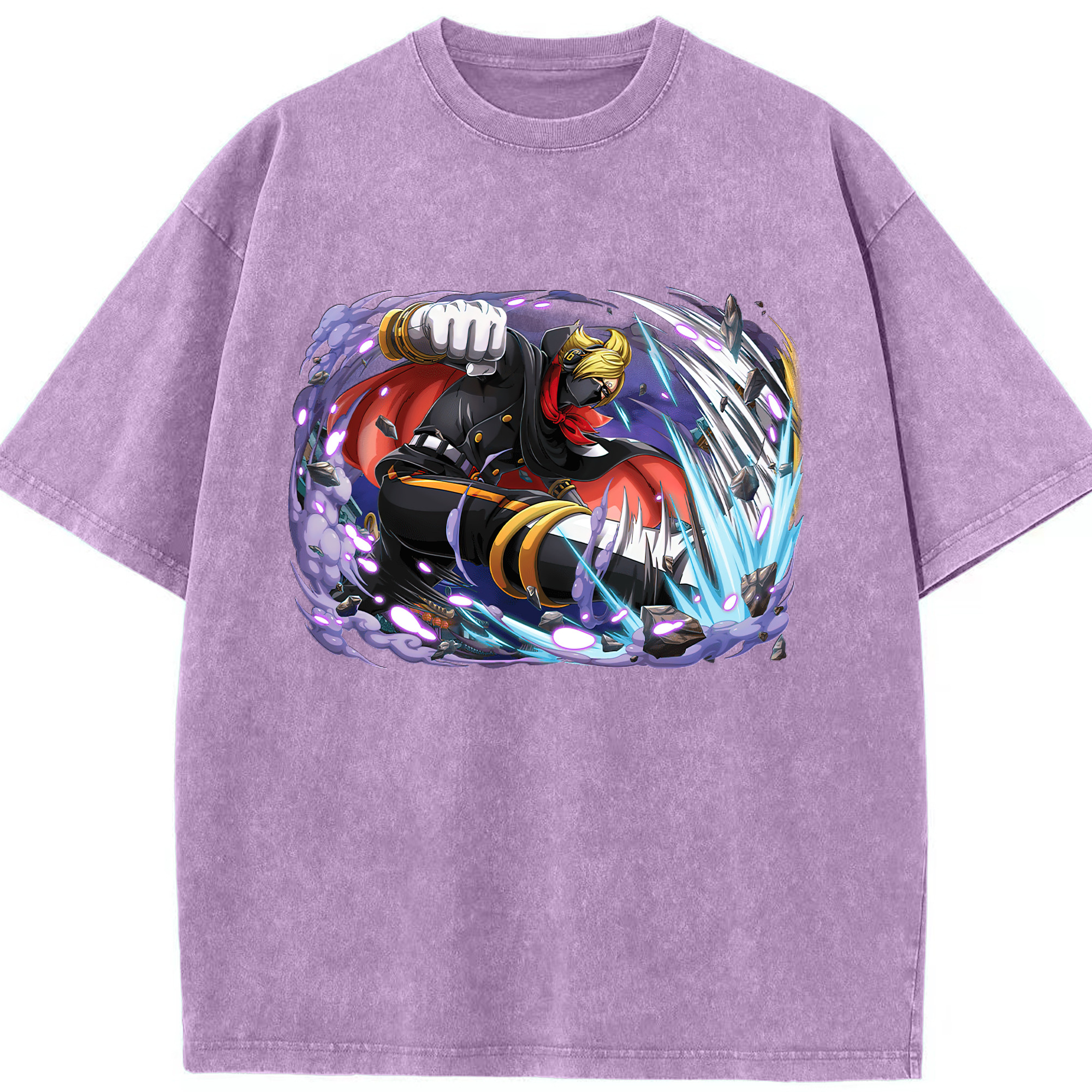 ワンピース ロロノア・ゾロ ONE PIECE Roronoa Zoro 綿100% ヴィンテージ風 半袖Tシャツ（フロントプリント）