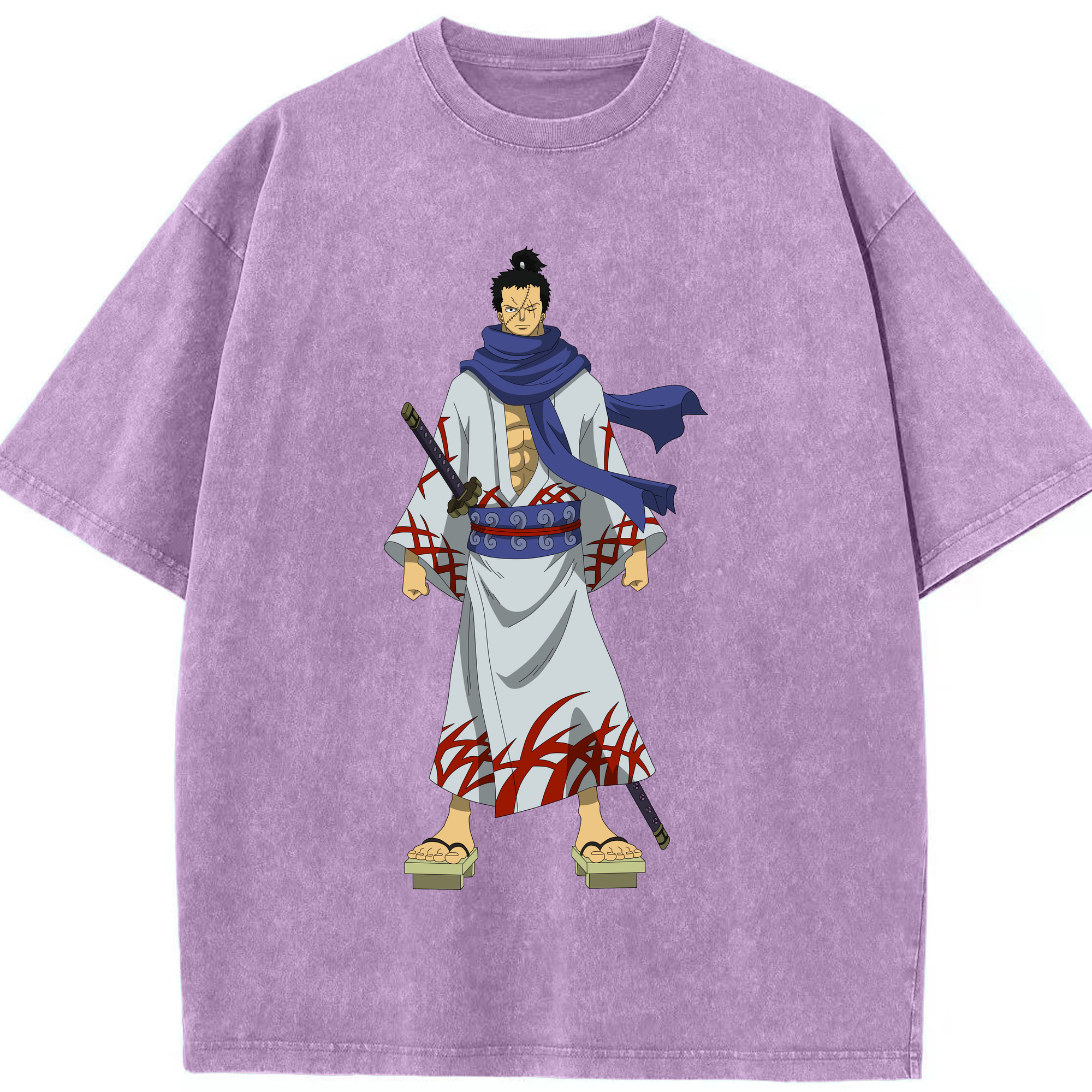 ワンピース ロロノア・ゾロ ONE PIECE Roronoa Zoro 綿100% ヴィンテージ風 半袖Tシャツ（フロントプリント）