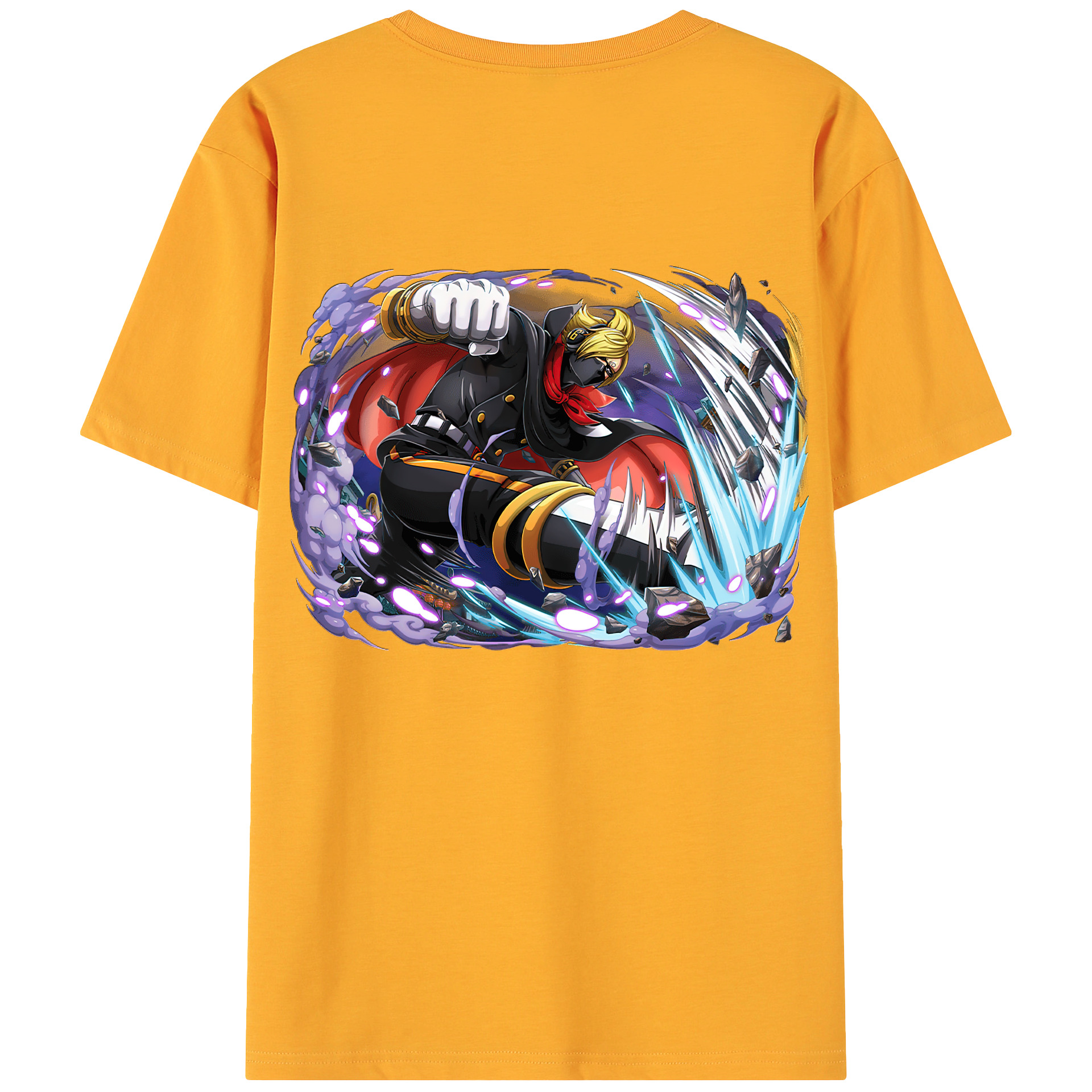 ワンピース ロロノア・ゾロ ONE PIECE Roronoa Zoro 綿100％ メンズ半袖Tシャツ（バックプリント） 通気性