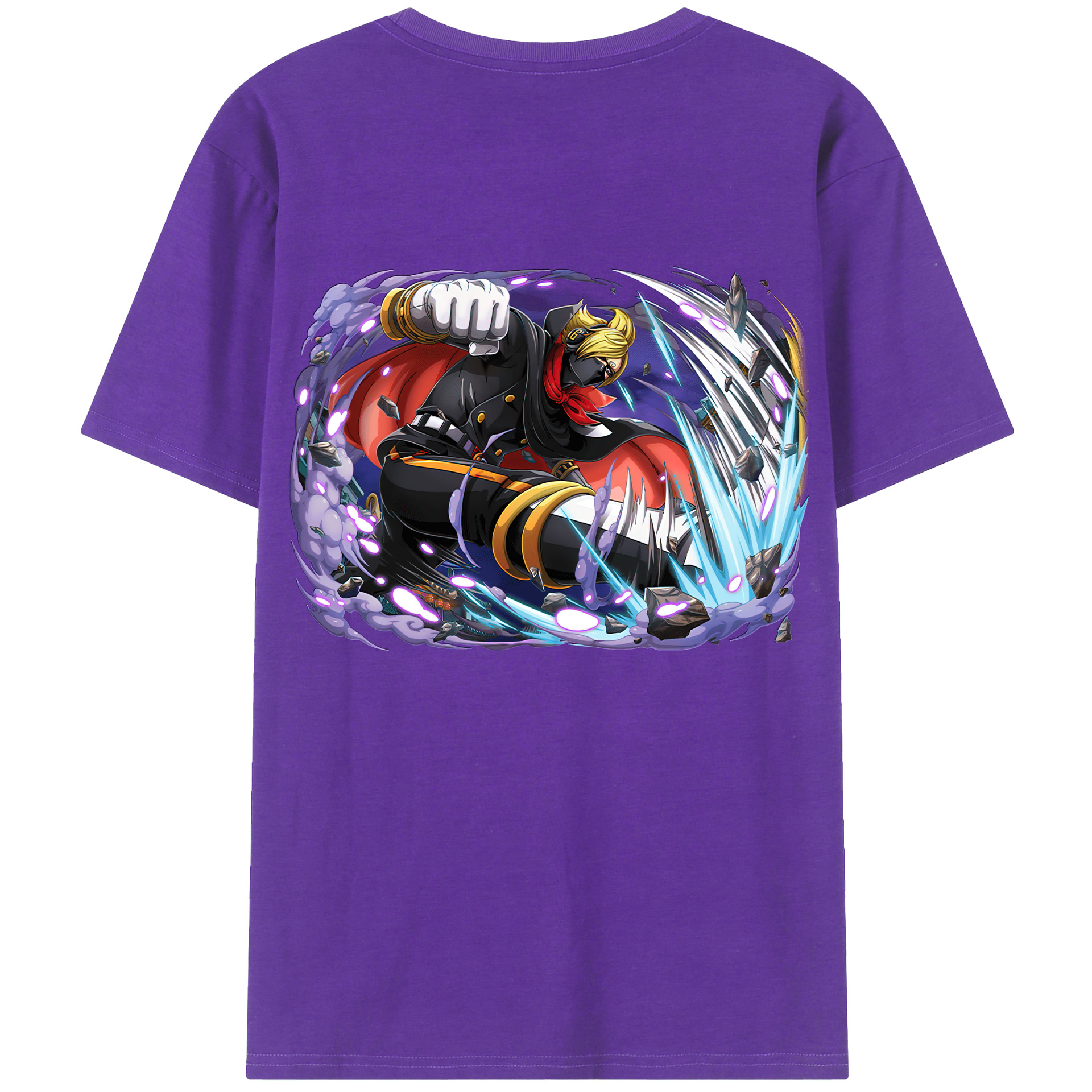 ワンピース ロロノア・ゾロ ONE PIECE Roronoa Zoro 綿100％ メンズ半袖Tシャツ（バックプリント） 通気性