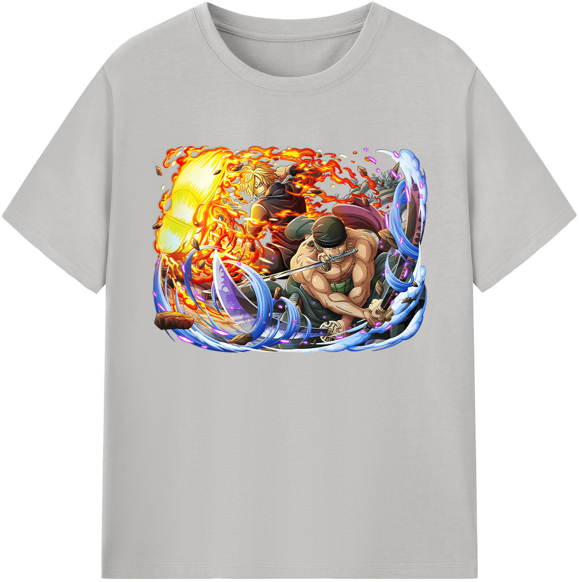 ワンピース ロロノア・ゾロ ONE PIECE Roronoa Zoro 綿100％ メンズ半袖Tシャツ｜肌触りやわらか＆通気性