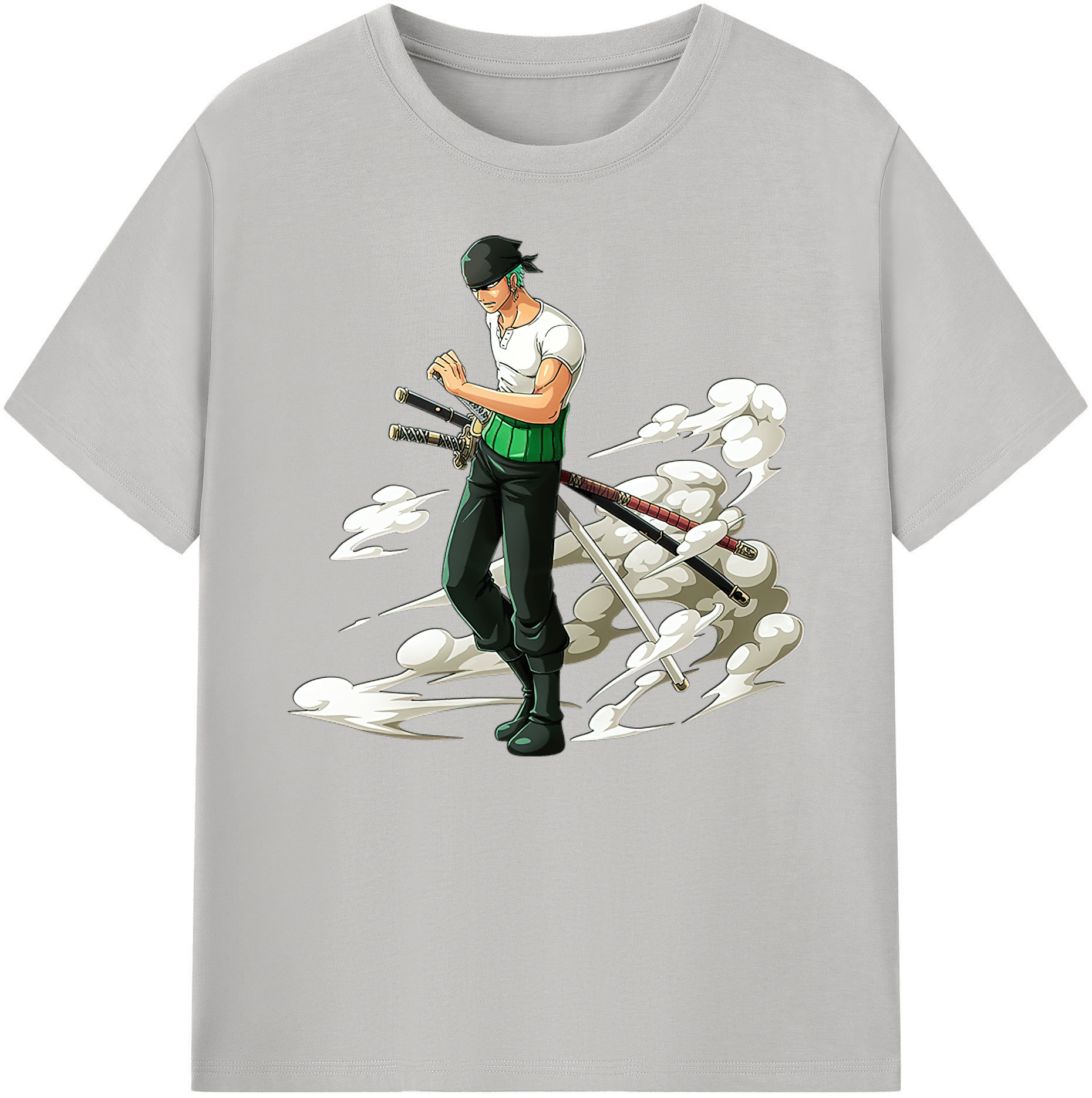 ワンピース ロロノア・ゾロ ONE PIECE Roronoa Zoro 綿100％ メンズ半袖Tシャツ｜肌触りやわらか＆通気性