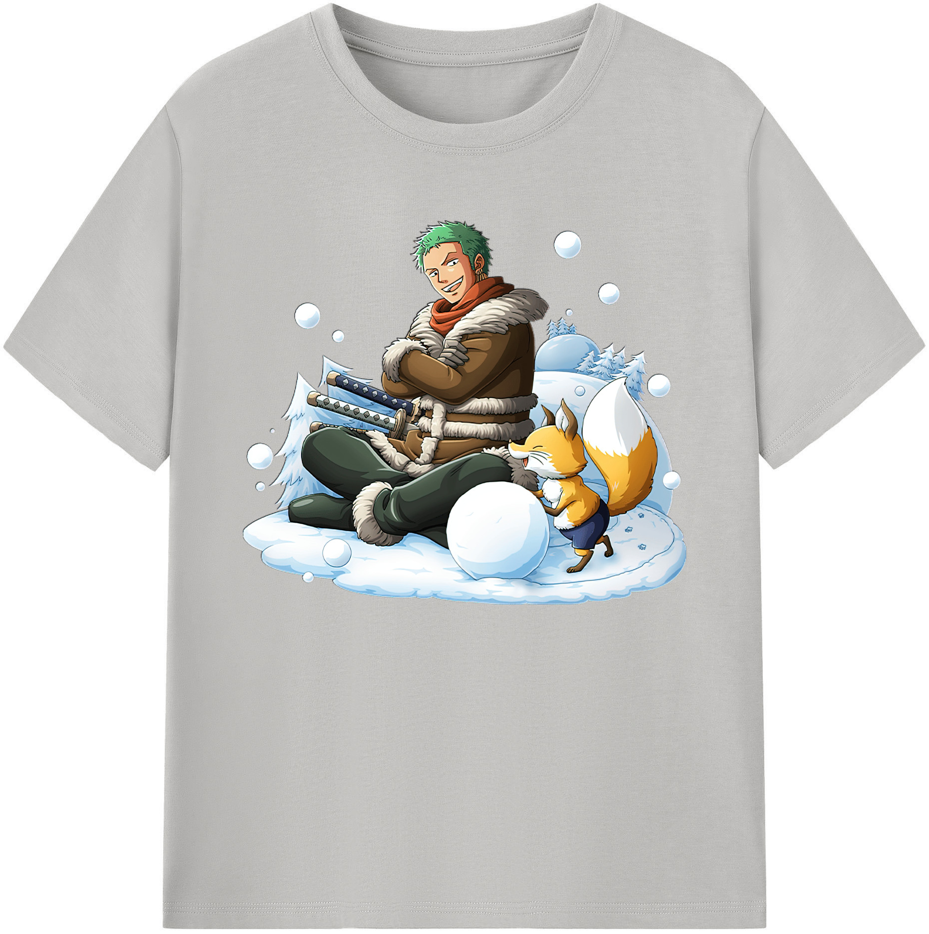ワンピース ロロノア・ゾロ ONE PIECE Roronoa Zoro 綿100％ メンズ半袖Tシャツ｜肌触りやわらか＆通気性
