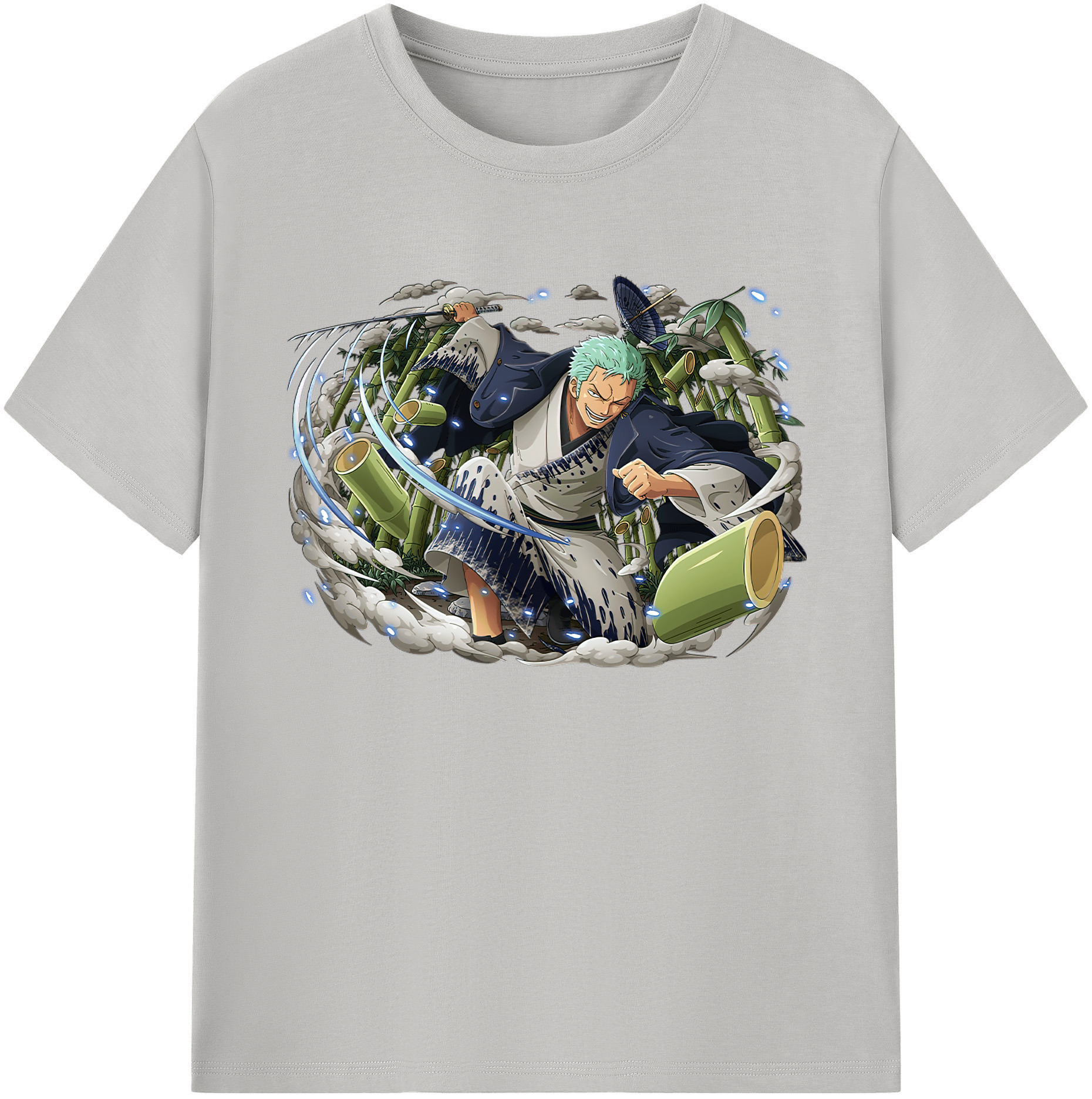 ワンピース ロロノア・ゾロ ONE PIECE Roronoa Zoro 綿100％ メンズ半袖Tシャツ｜肌触りやわらか＆通気性