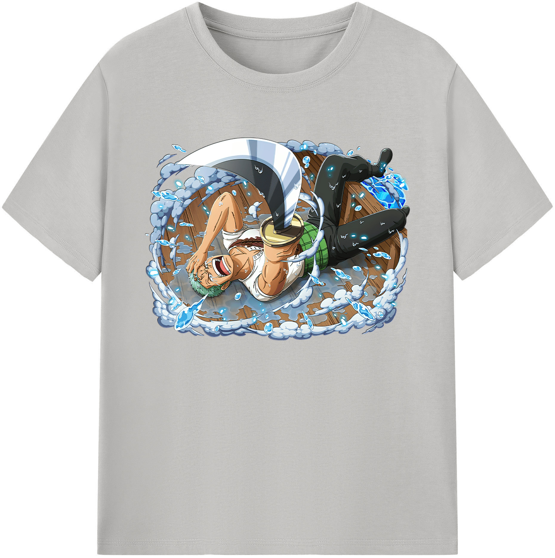 ワンピース ロロノア・ゾロ ONE PIECE Roronoa Zoro 綿100％ メンズ半袖Tシャツ｜肌触りやわらか＆通気性