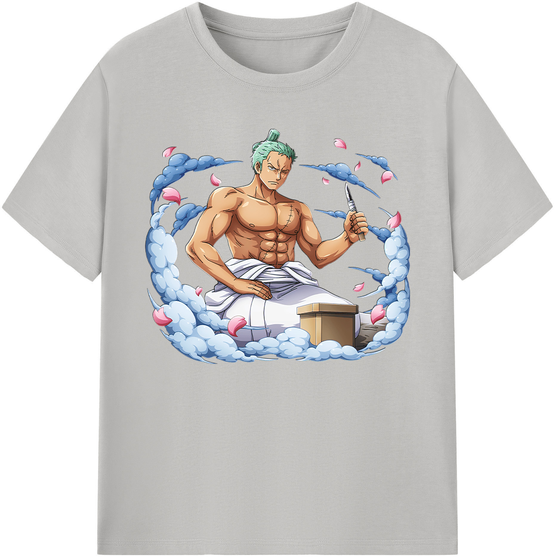 ワンピース ロロノア・ゾロ ONE PIECE Roronoa Zoro 綿100％ メンズ半袖Tシャツ｜肌触りやわらか＆通気性