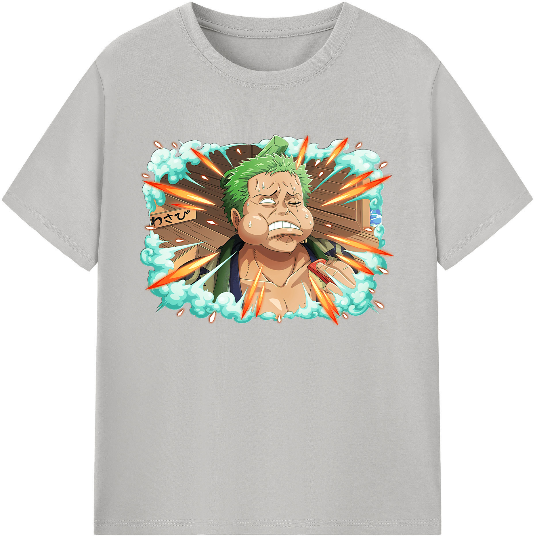ワンピース ロロノア・ゾロ ONE PIECE Roronoa Zoro 綿100％ メンズ半袖Tシャツ｜肌触りやわらか＆通気性