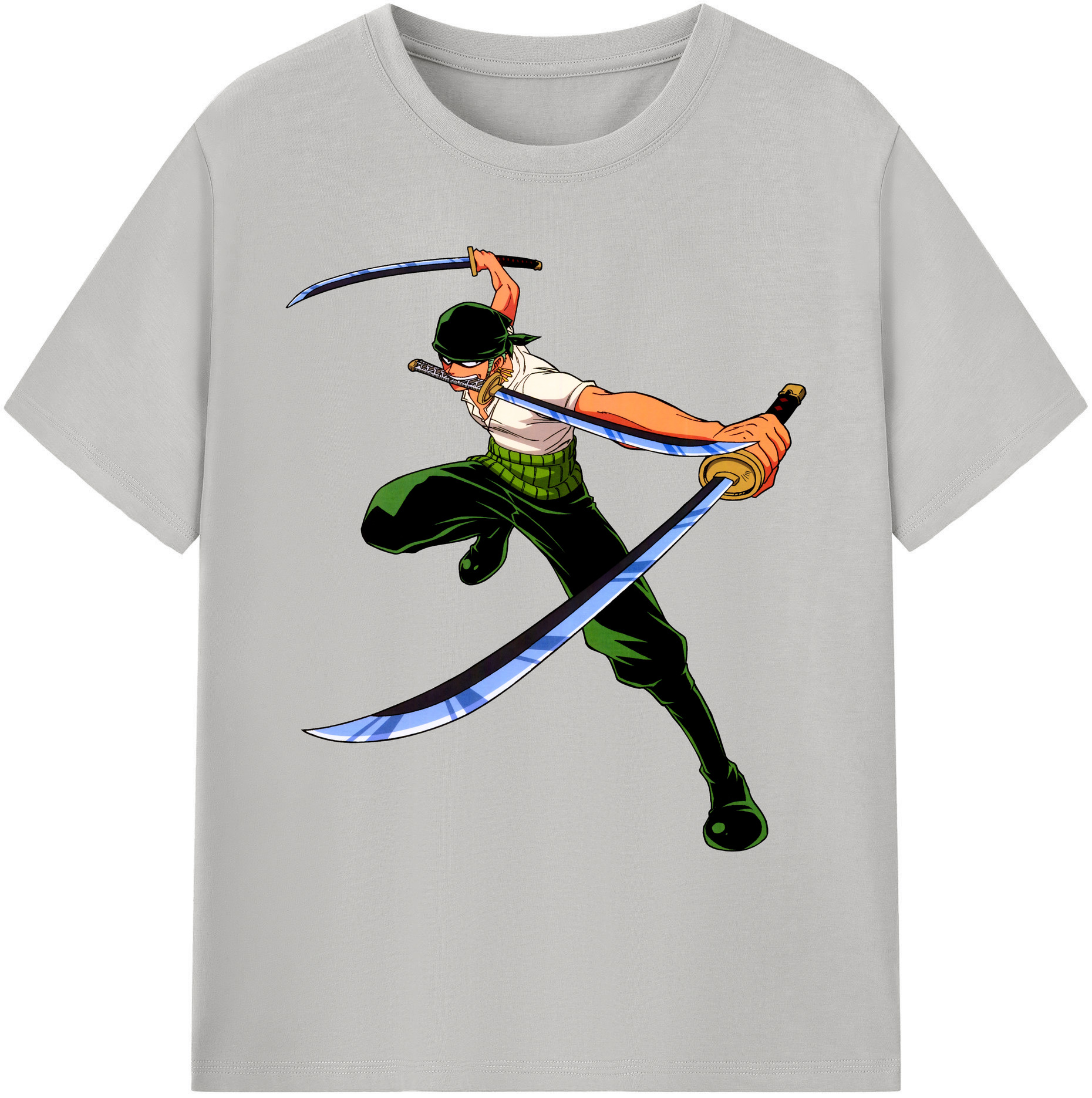 ワンピース ロロノア・ゾロ ONE PIECE Roronoa Zoro 綿100％ メンズ半袖Tシャツ｜肌触りやわらか＆通気性