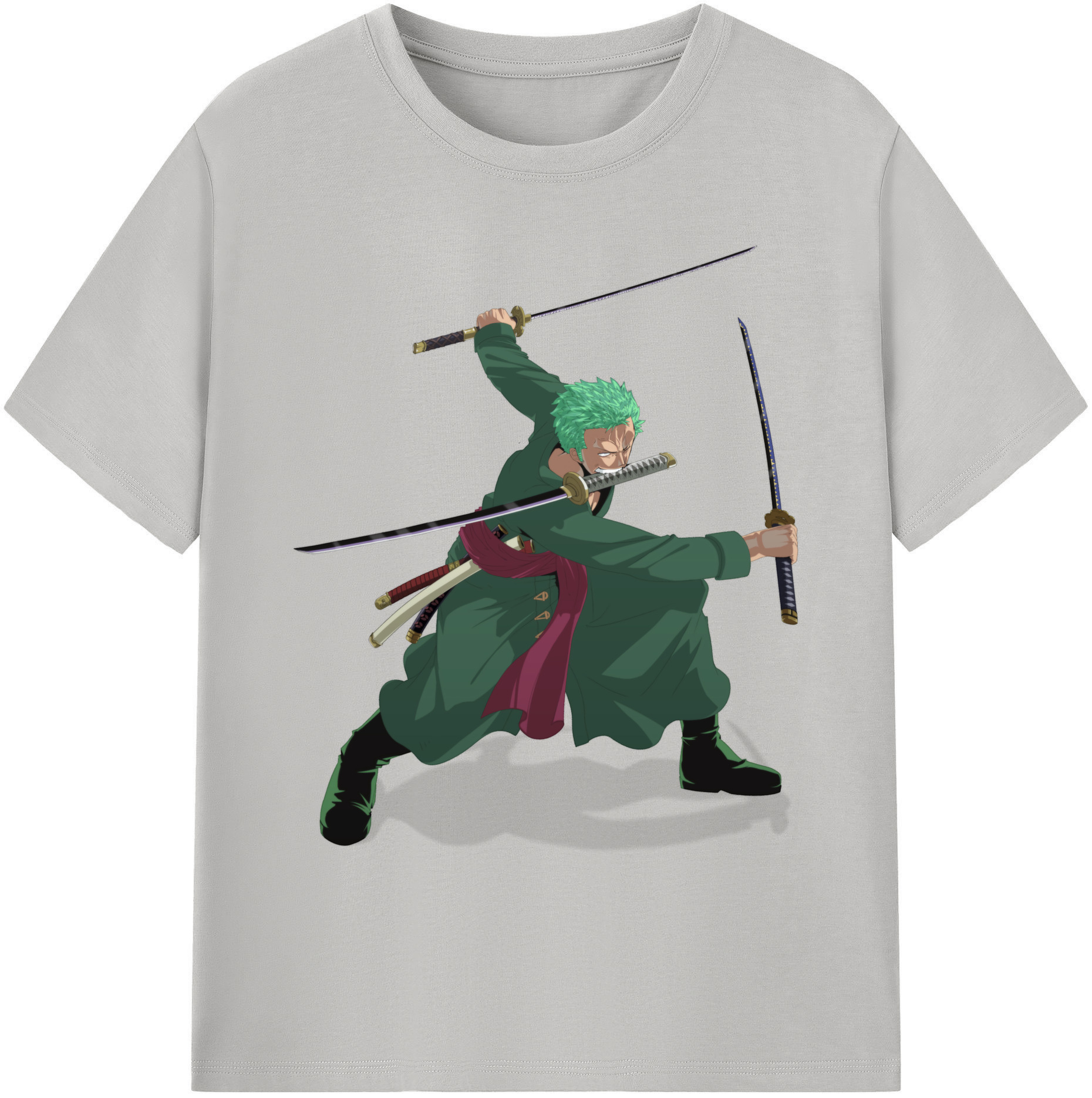 ワンピース ロロノア・ゾロ ONE PIECE Roronoa Zoro 綿100％ メンズ半袖Tシャツ｜肌触りやわらか＆通気性