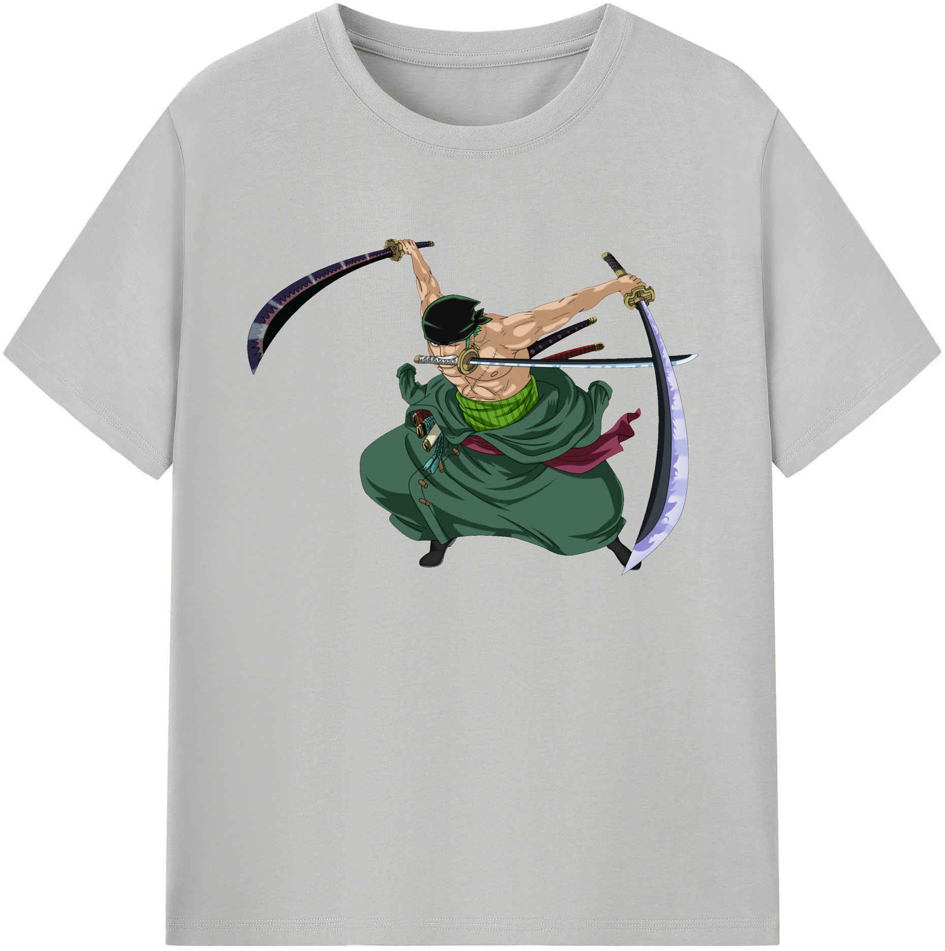 ワンピース ロロノア・ゾロ ONE PIECE Roronoa Zoro 綿100％ メンズ半袖Tシャツ｜肌触りやわらか＆通気性