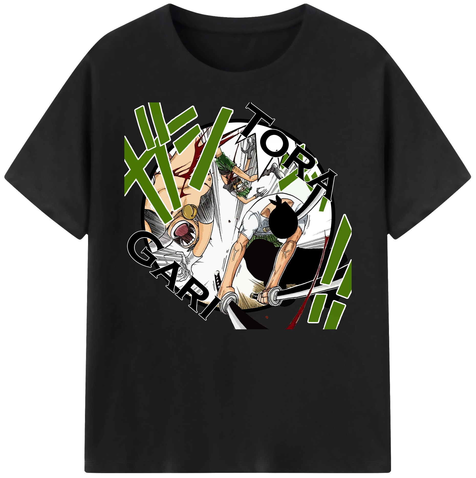 ワンピース ロロノア・ゾロ ONE PIECE Roronoa Zoro 綿100％ メンズ半袖Tシャツ｜肌触りやわらか＆通気性