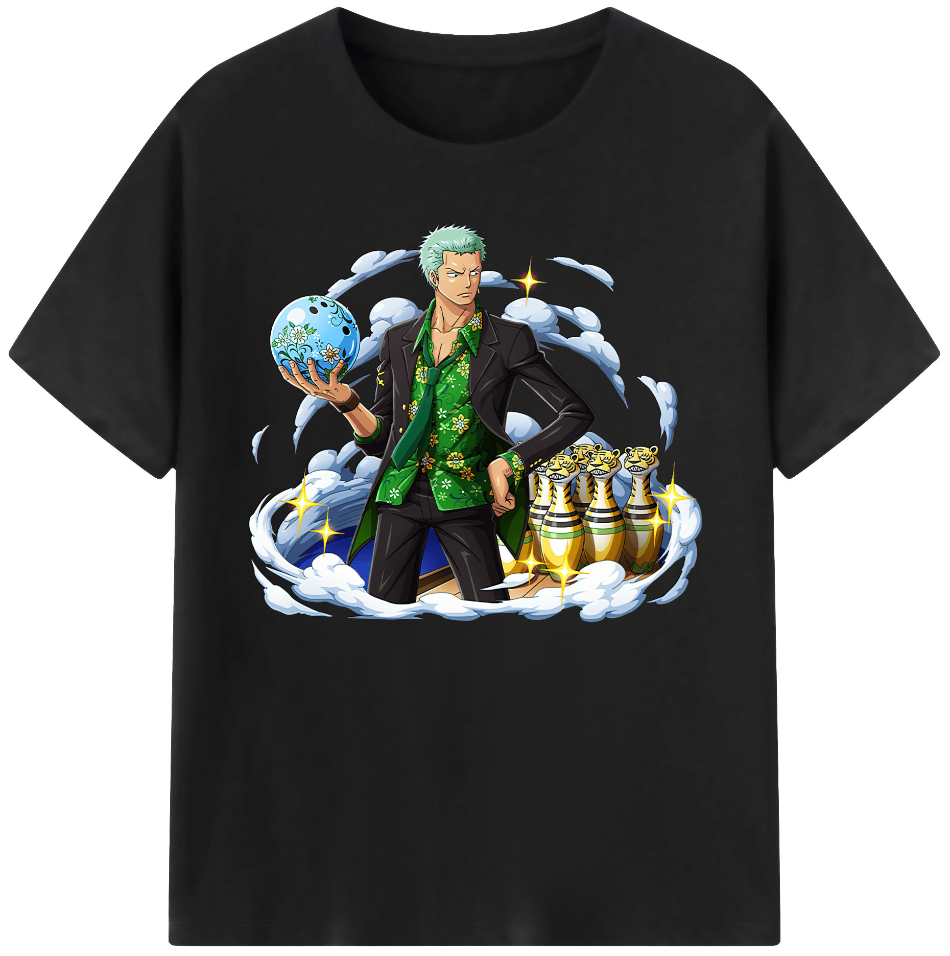 ワンピース ロロノア・ゾロ ONE PIECE Roronoa Zoro 綿100％ メンズ半袖Tシャツ｜肌触りやわらか＆通気性