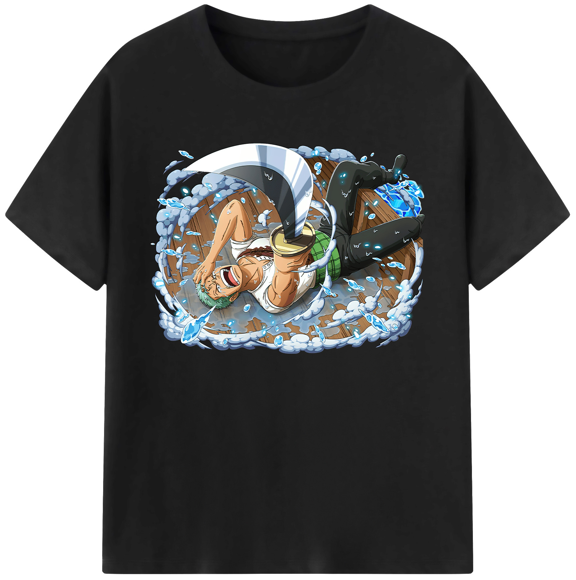 ワンピース ロロノア・ゾロ ONE PIECE Roronoa Zoro 綿100％ メンズ半袖Tシャツ｜肌触りやわらか＆通気性