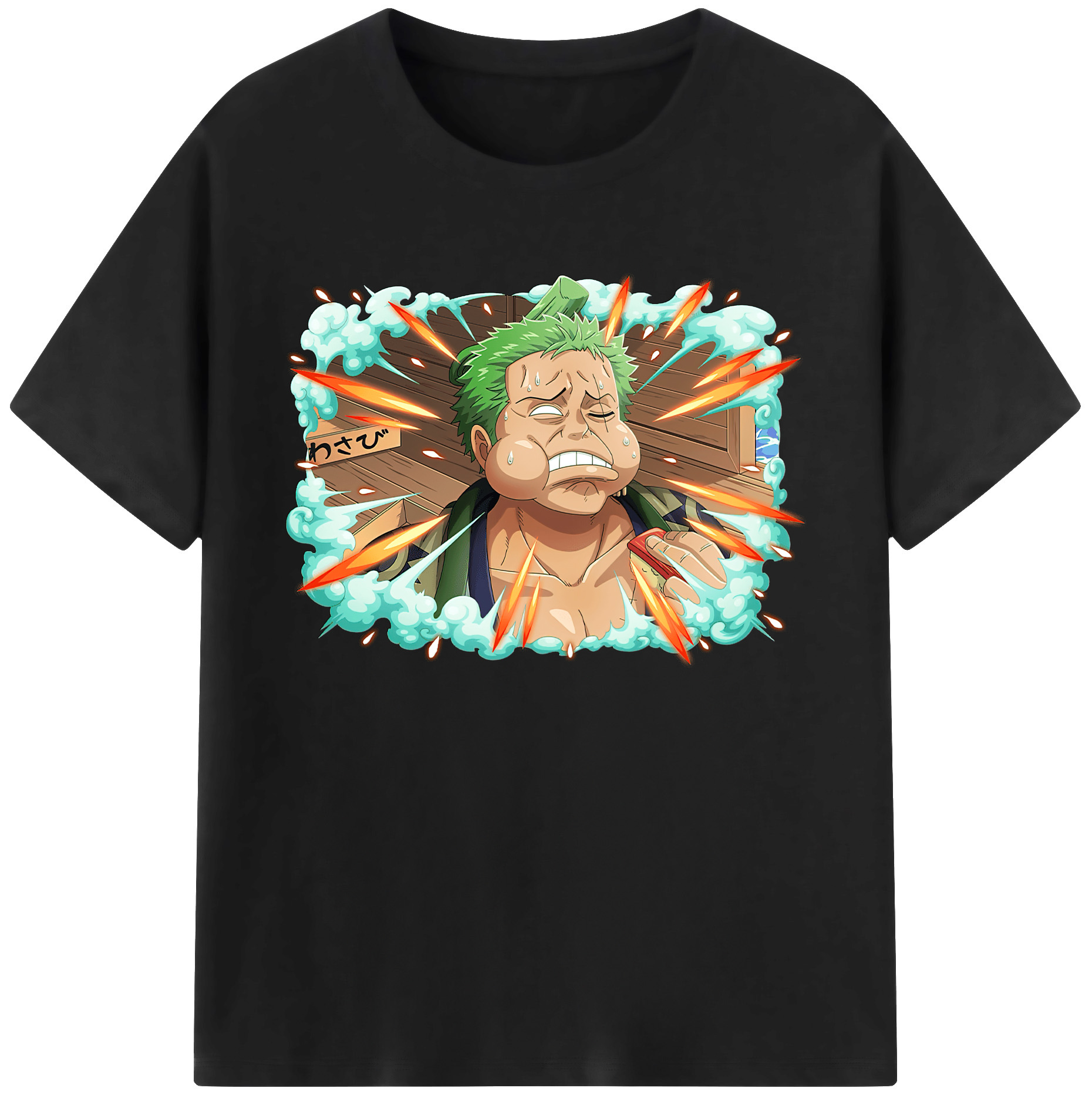 ワンピース ロロノア・ゾロ ONE PIECE Roronoa Zoro 綿100％ メンズ半袖Tシャツ｜肌触りやわらか＆通気性