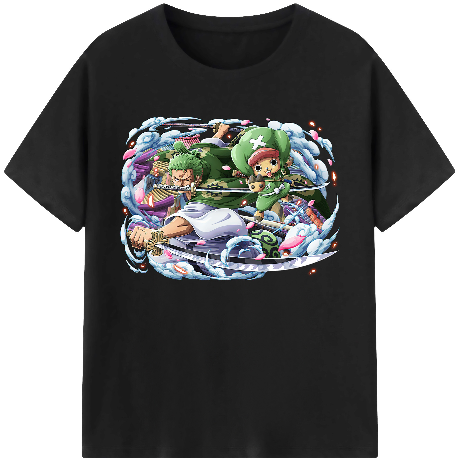 ワンピース ロロノア・ゾロ ONE PIECE Roronoa Zoro 綿100％ メンズ半袖Tシャツ｜肌触りやわらか＆通気性