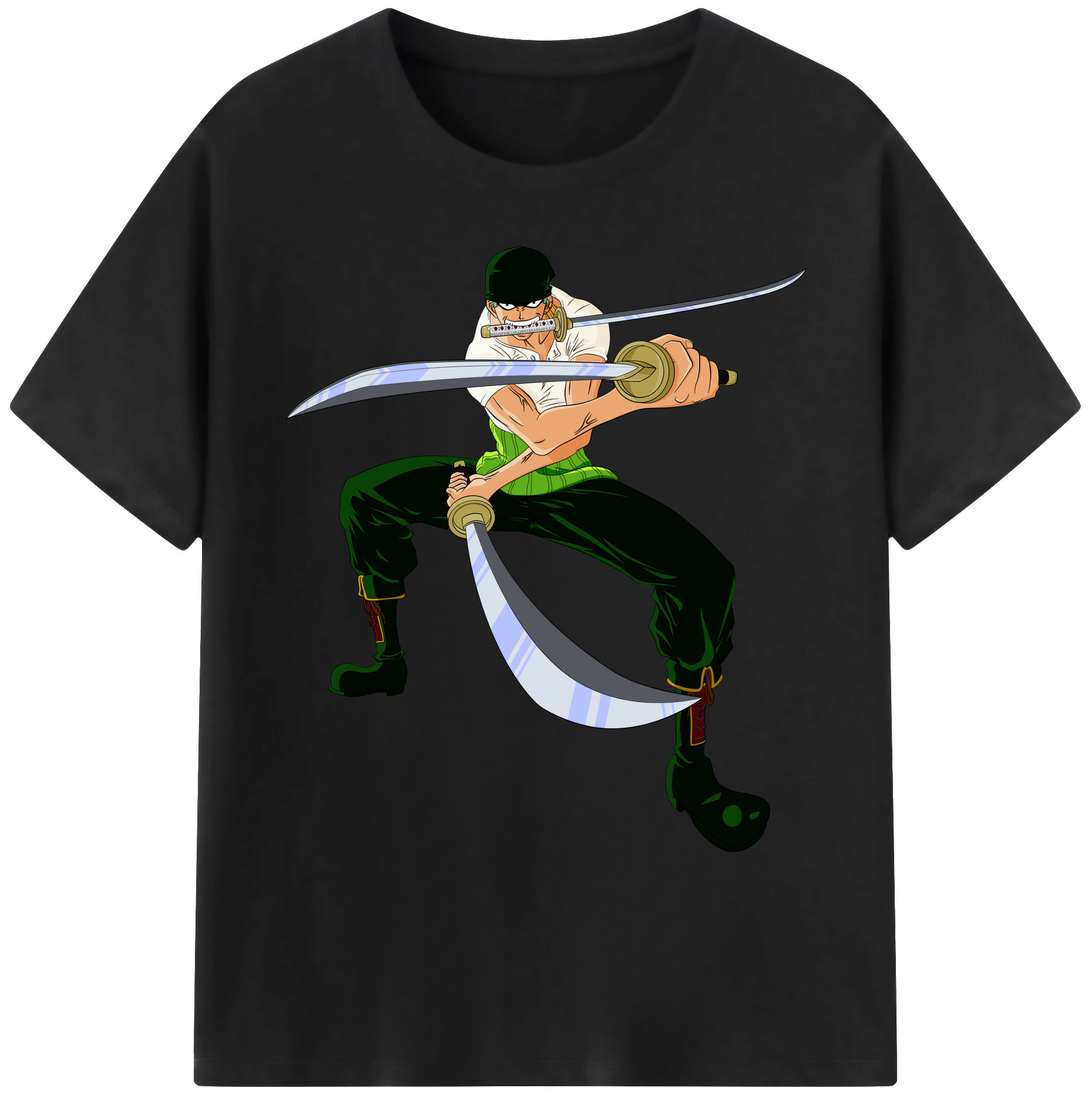 ワンピース ロロノア・ゾロ ONE PIECE Roronoa Zoro 綿100％ メンズ半袖Tシャツ｜肌触りやわらか＆通気性