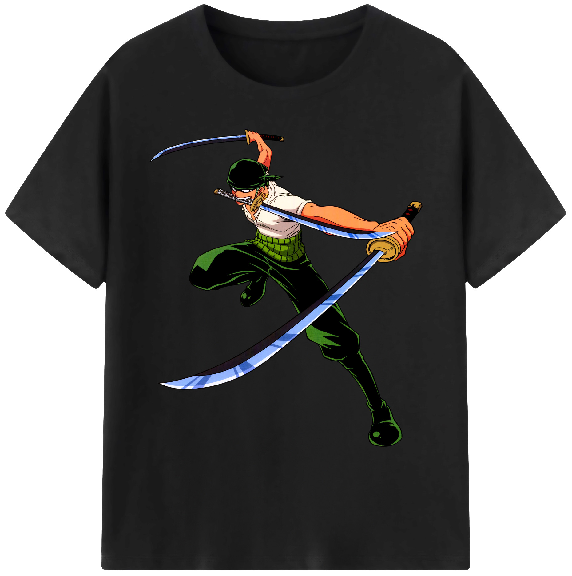 ワンピース ロロノア・ゾロ ONE PIECE Roronoa Zoro 綿100％ メンズ半袖Tシャツ｜肌触りやわらか＆通気性