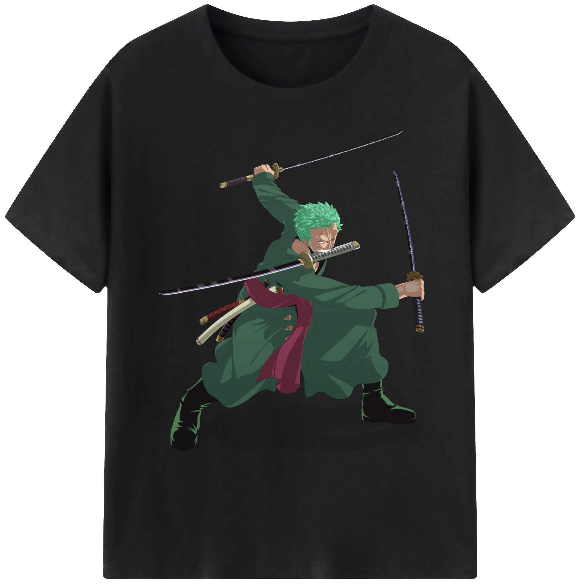 ワンピース ロロノア・ゾロ ONE PIECE Roronoa Zoro 綿100％ メンズ半袖Tシャツ｜肌触りやわらか＆通気性