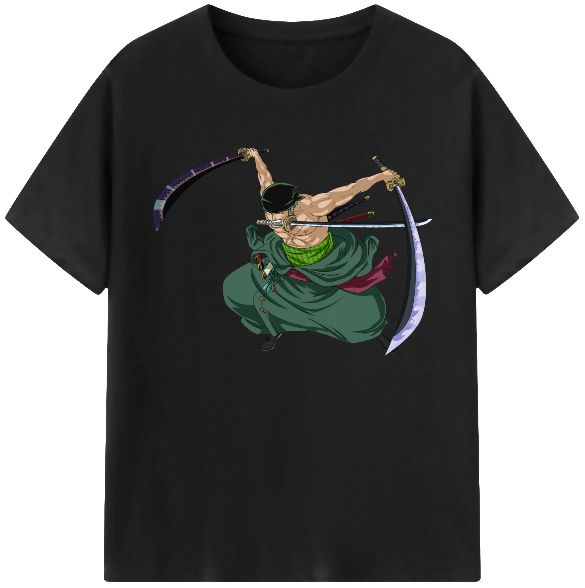 ワンピース ロロノア・ゾロ ONE PIECE Roronoa Zoro 綿100％ メンズ半袖Tシャツ｜肌触りやわらか＆通気性