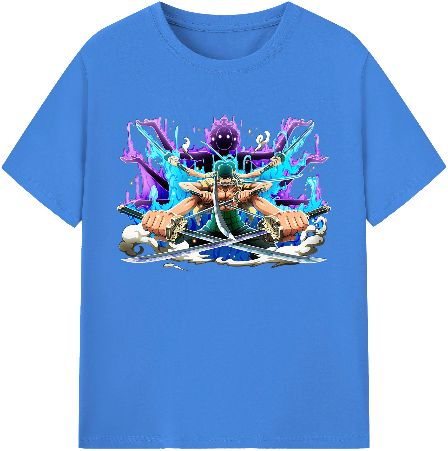 ワンピース ロロノア・ゾロ ONE PIECE Roronoa Zoro 綿100％ メンズ半袖Tシャツ｜肌触りやわらか＆通気性