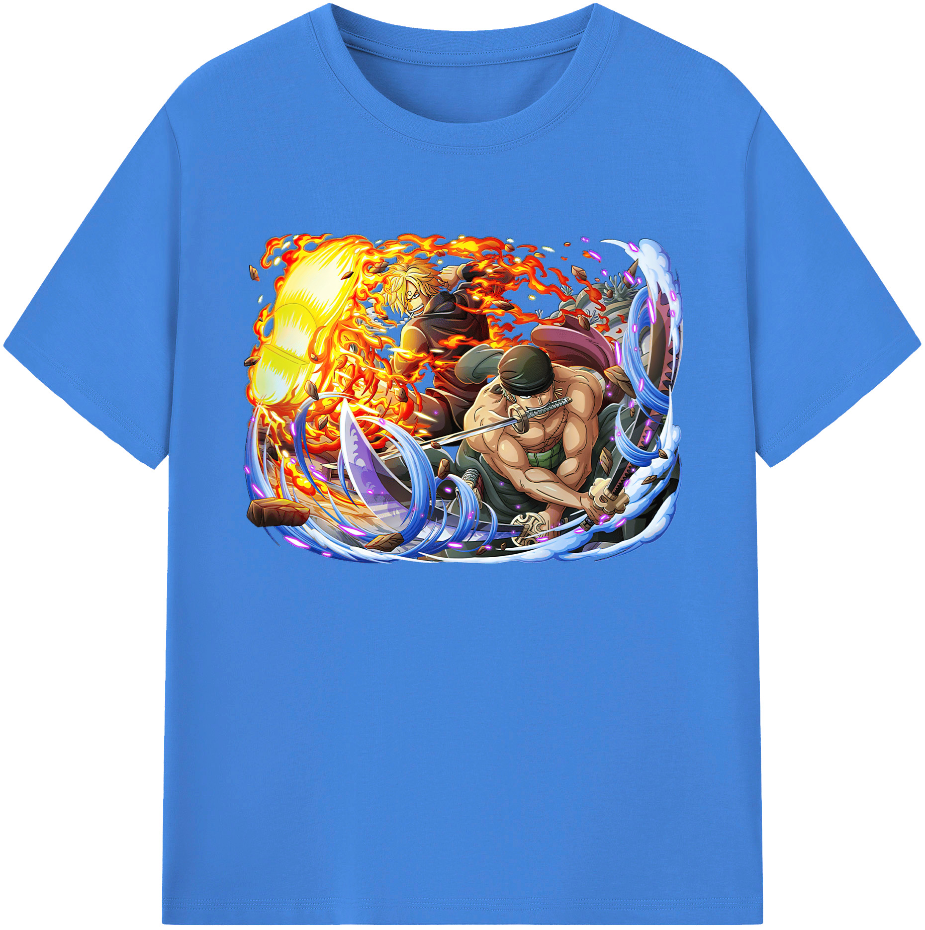 ワンピース ロロノア・ゾロ ONE PIECE Roronoa Zoro 綿100％ メンズ半袖Tシャツ｜肌触りやわらか＆通気性