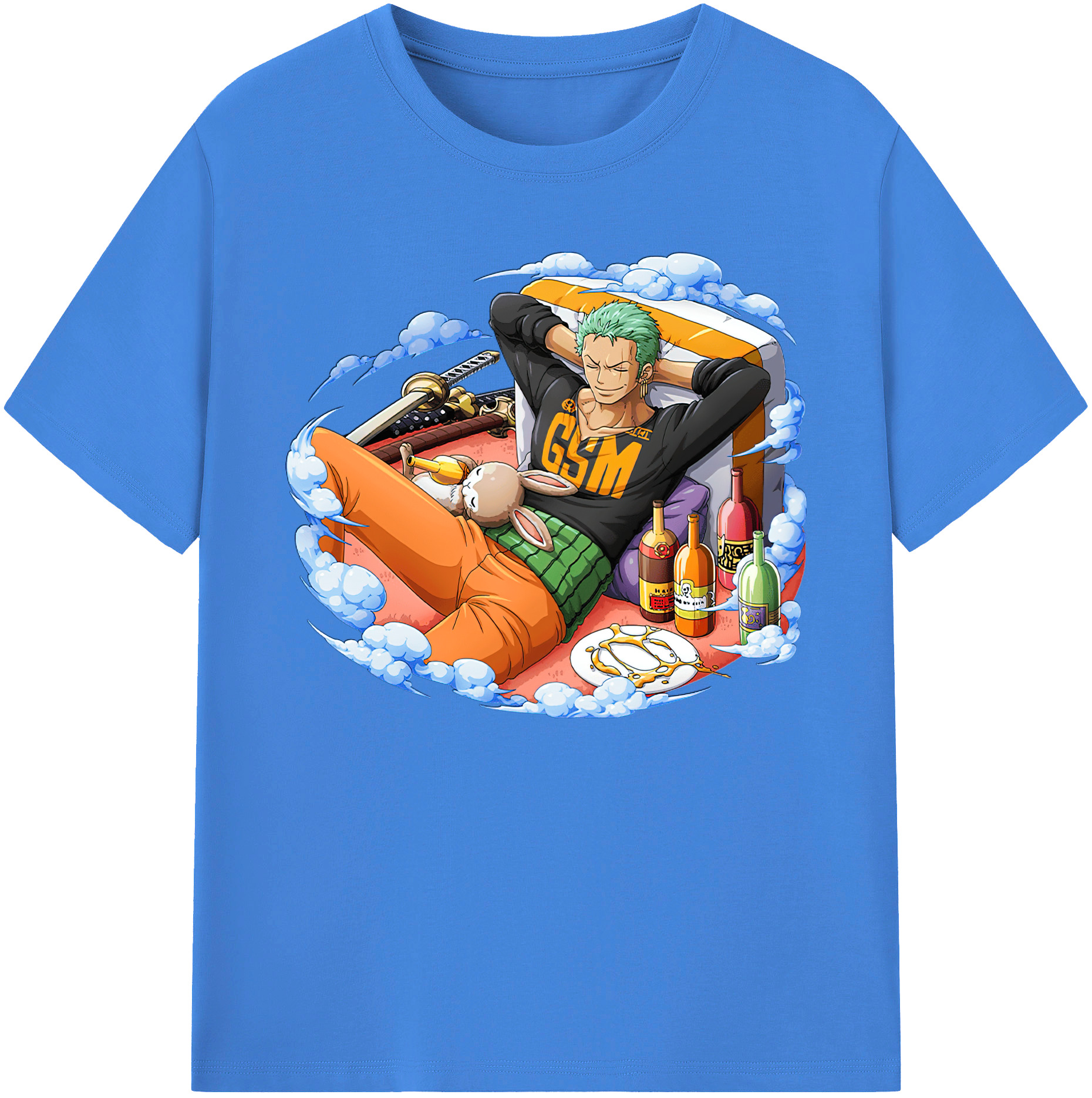 ワンピース ロロノア・ゾロ ONE PIECE Roronoa Zoro 綿100％ メンズ半袖Tシャツ｜肌触りやわらか＆通気性