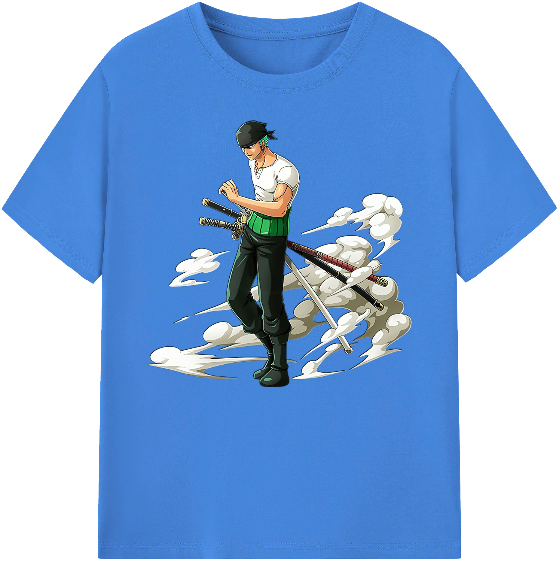 ワンピース ロロノア・ゾロ ONE PIECE Roronoa Zoro 綿100％ メンズ半袖Tシャツ｜肌触りやわらか＆通気性