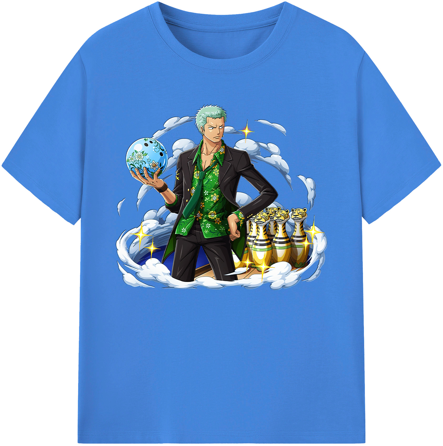 ワンピース ロロノア・ゾロ ONE PIECE Roronoa Zoro 綿100％ メンズ半袖Tシャツ｜肌触りやわらか＆通気性