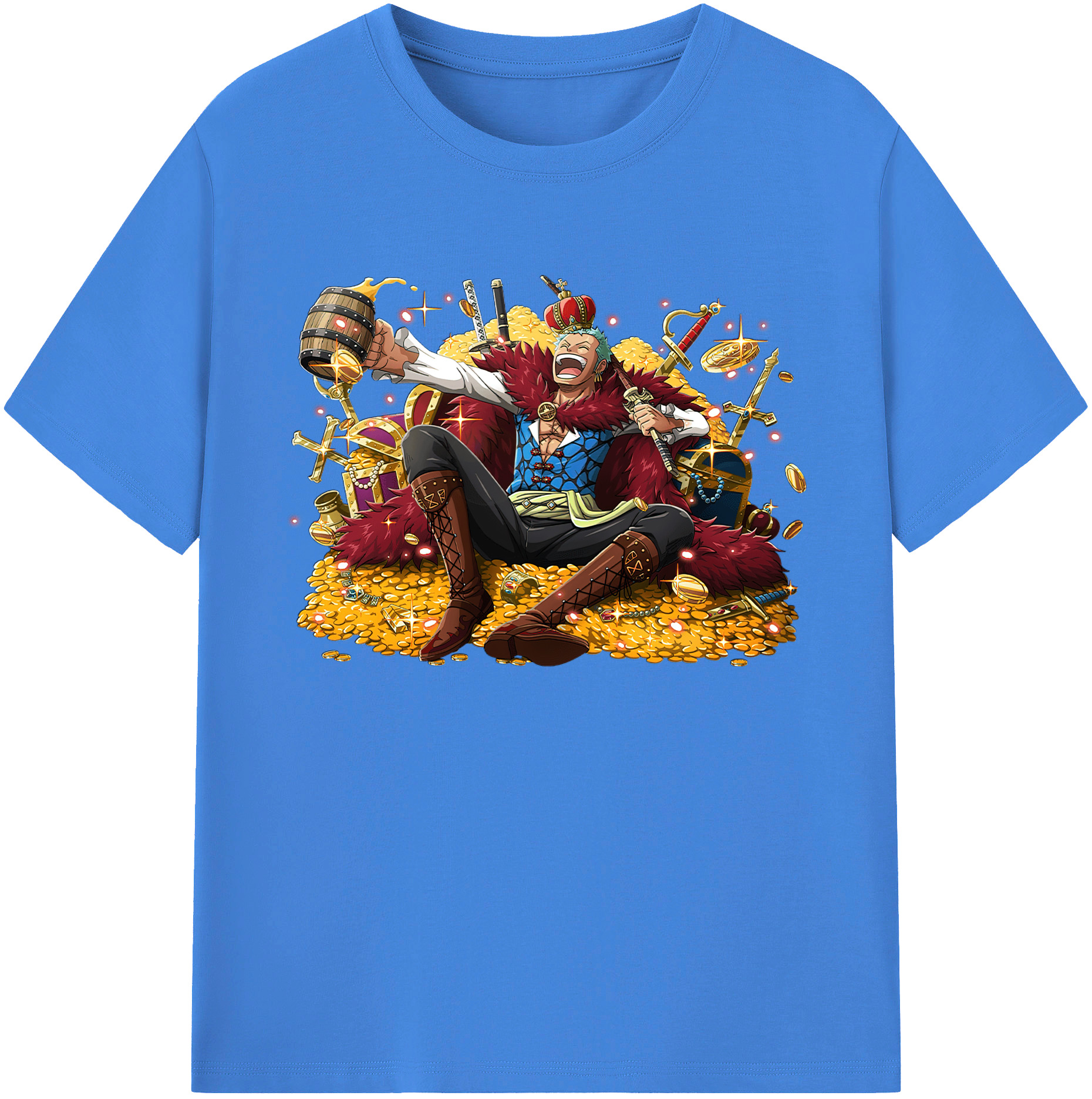 ワンピース ロロノア・ゾロ ONE PIECE Roronoa Zoro 綿100％ メンズ半袖Tシャツ｜肌触りやわらか＆通気性