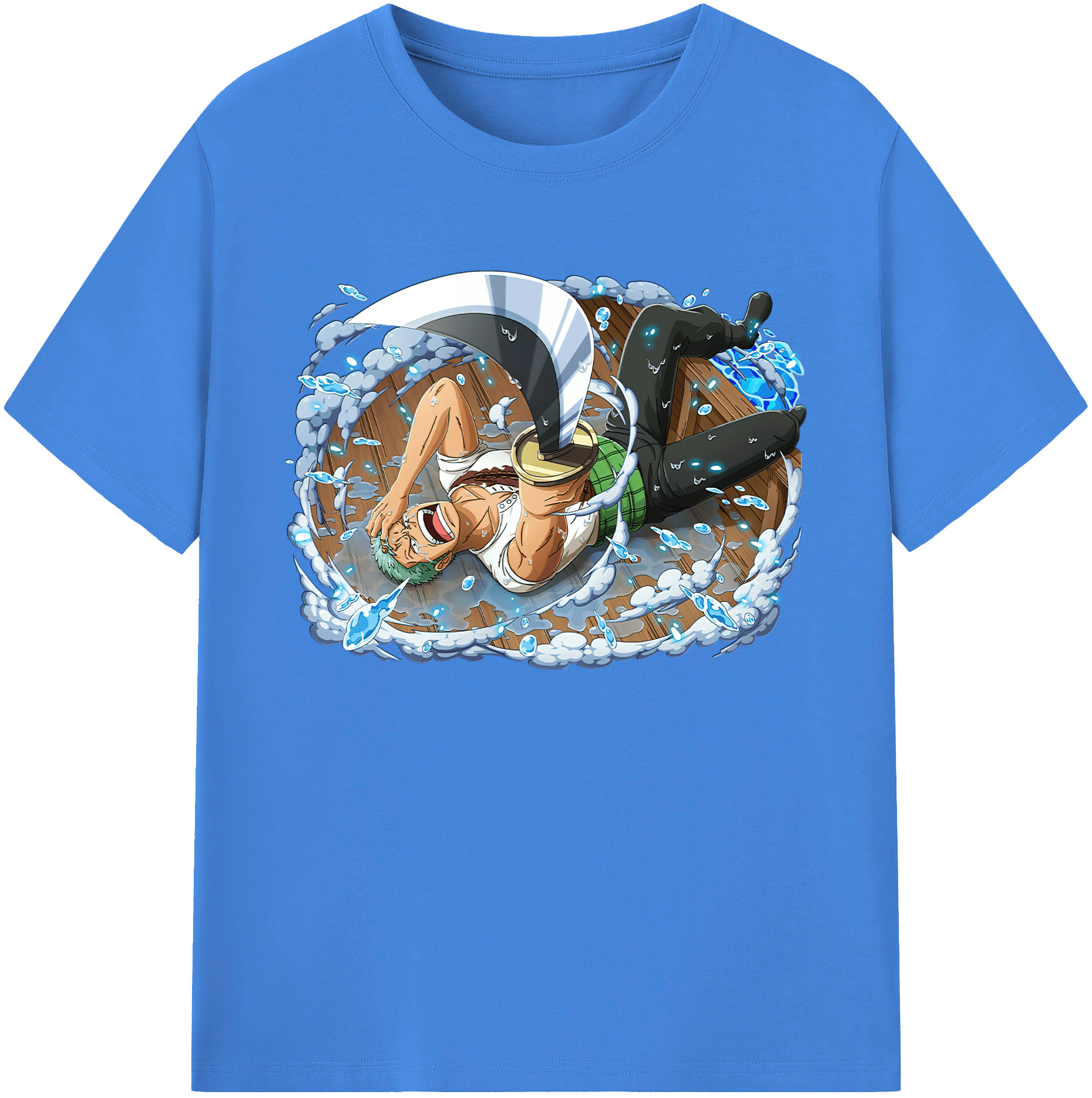 ワンピース ロロノア・ゾロ ONE PIECE Roronoa Zoro 綿100％ メンズ半袖Tシャツ｜肌触りやわらか＆通気性