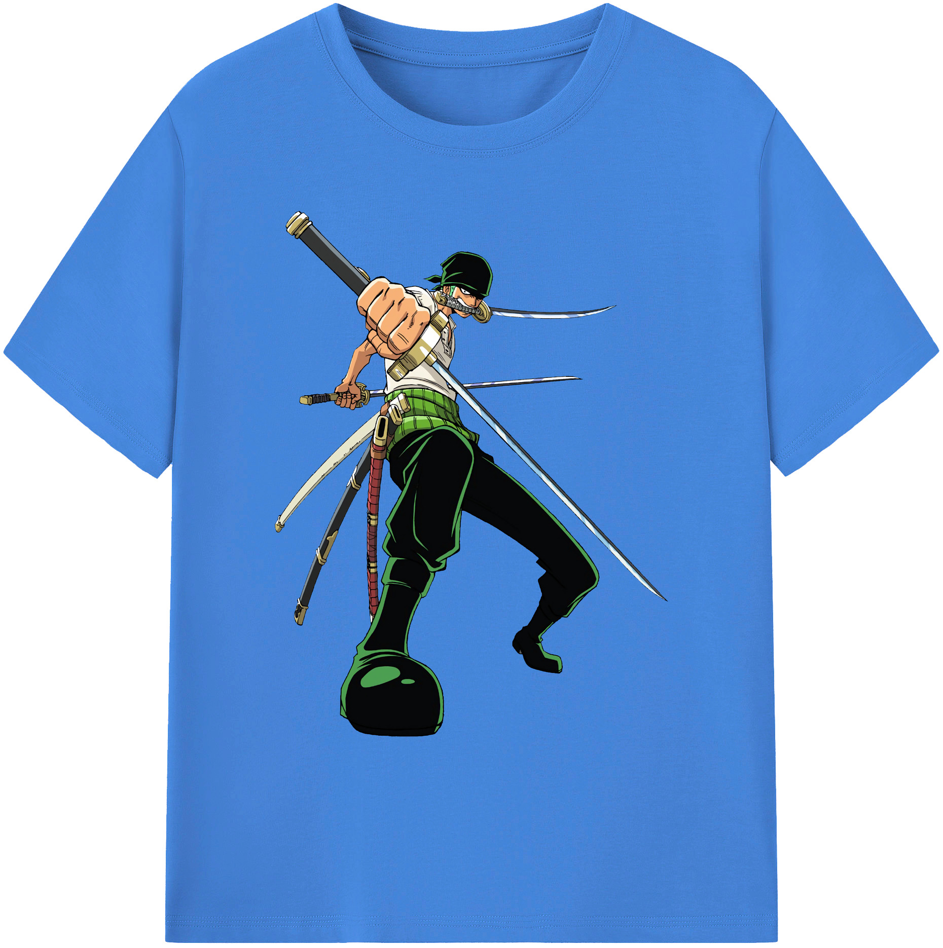 ワンピース ロロノア・ゾロ ONE PIECE Roronoa Zoro 綿100％ メンズ半袖Tシャツ｜肌触りやわらか＆通気性