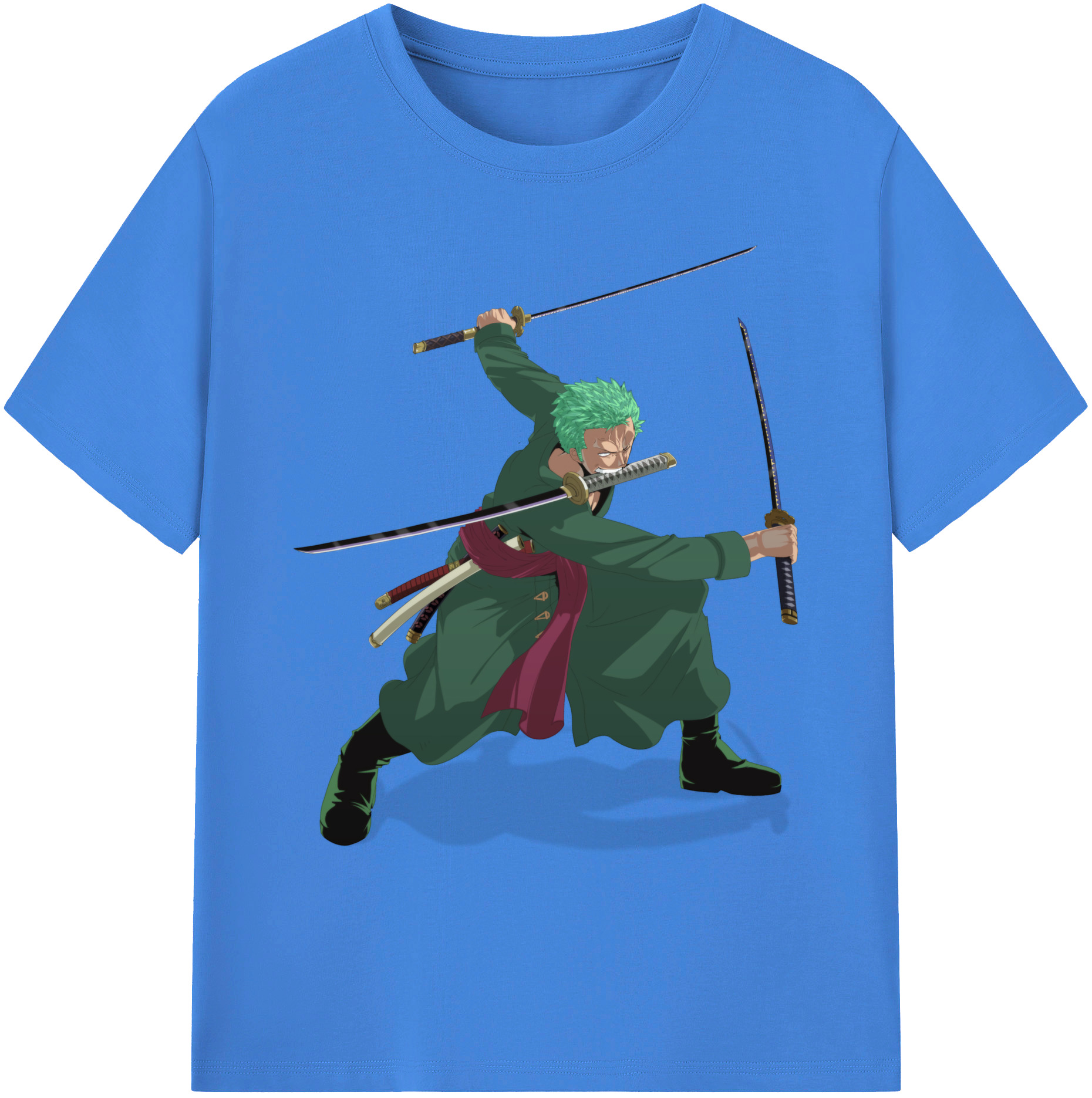 ワンピース ロロノア・ゾロ ONE PIECE Roronoa Zoro 綿100％ メンズ半袖Tシャツ｜肌触りやわらか＆通気性
