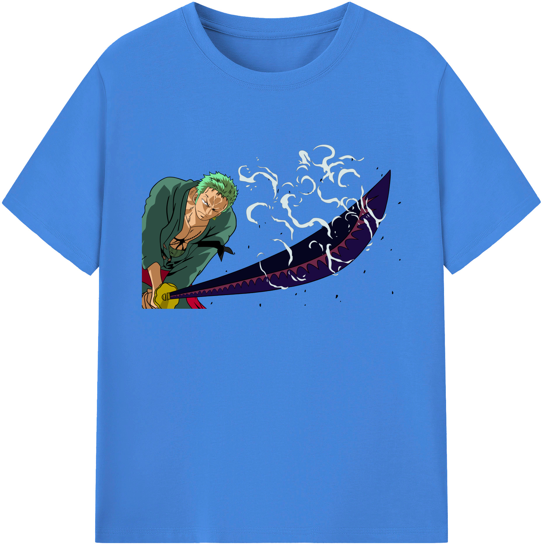 ワンピース ロロノア・ゾロ ONE PIECE Roronoa Zoro 綿100％ メンズ半袖Tシャツ｜肌触りやわらか＆通気性