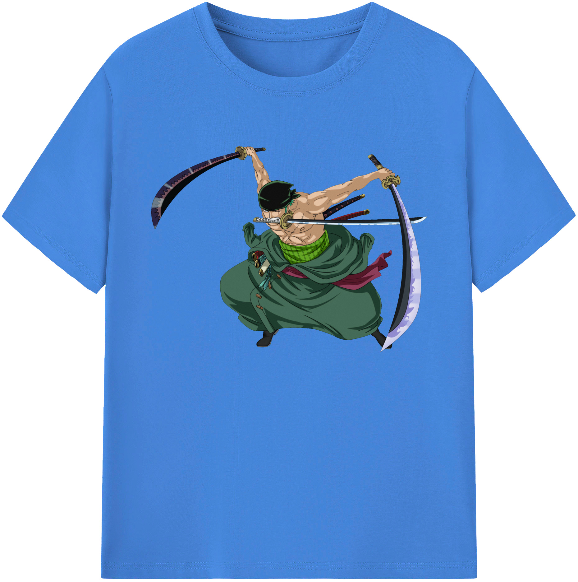 ワンピース ロロノア・ゾロ ONE PIECE Roronoa Zoro 綿100％ メンズ半袖Tシャツ｜肌触りやわらか＆通気性