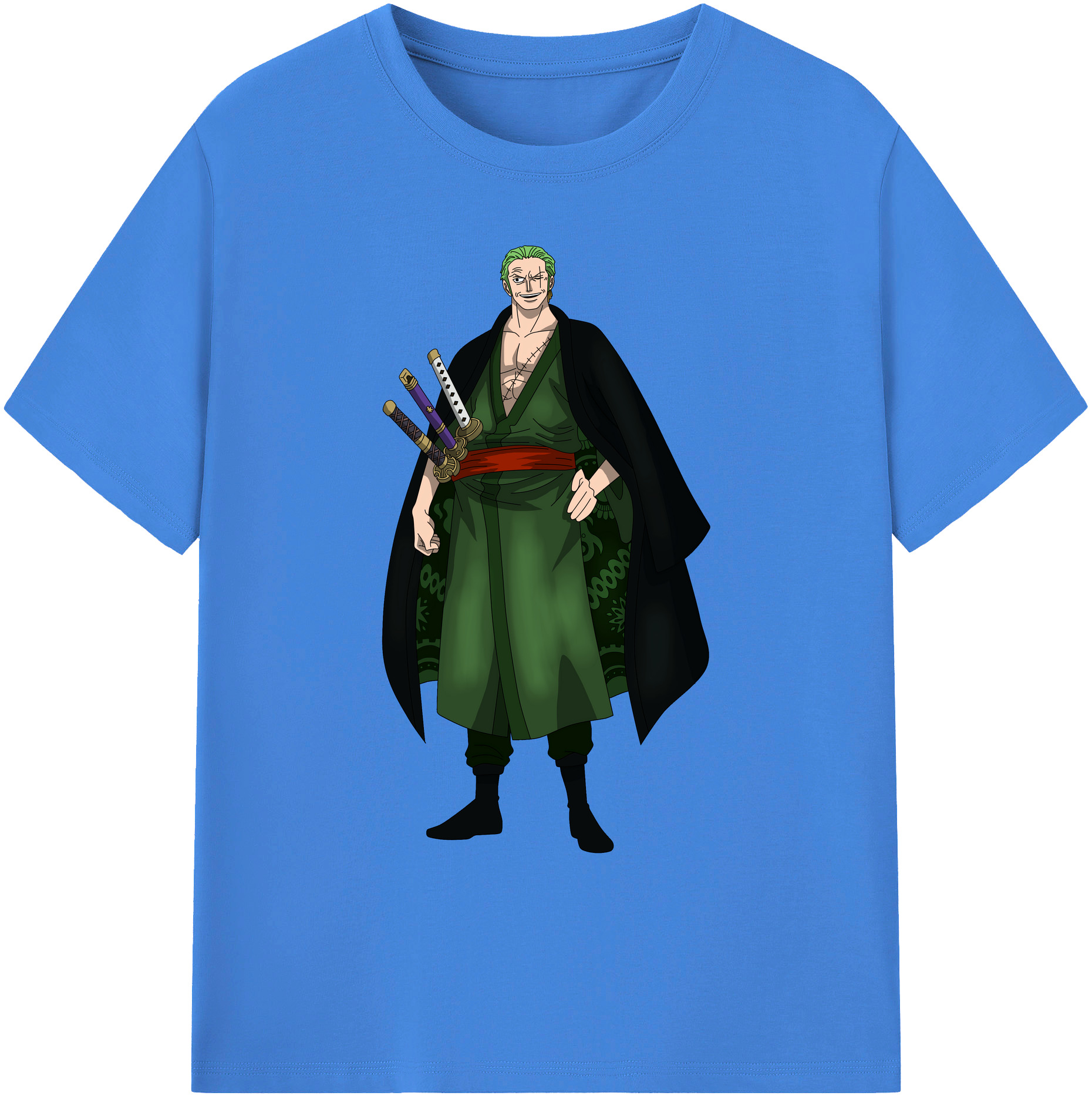 ワンピース ロロノア・ゾロ ONE PIECE Roronoa Zoro 綿100％ メンズ半袖Tシャツ｜肌触りやわらか＆通気性