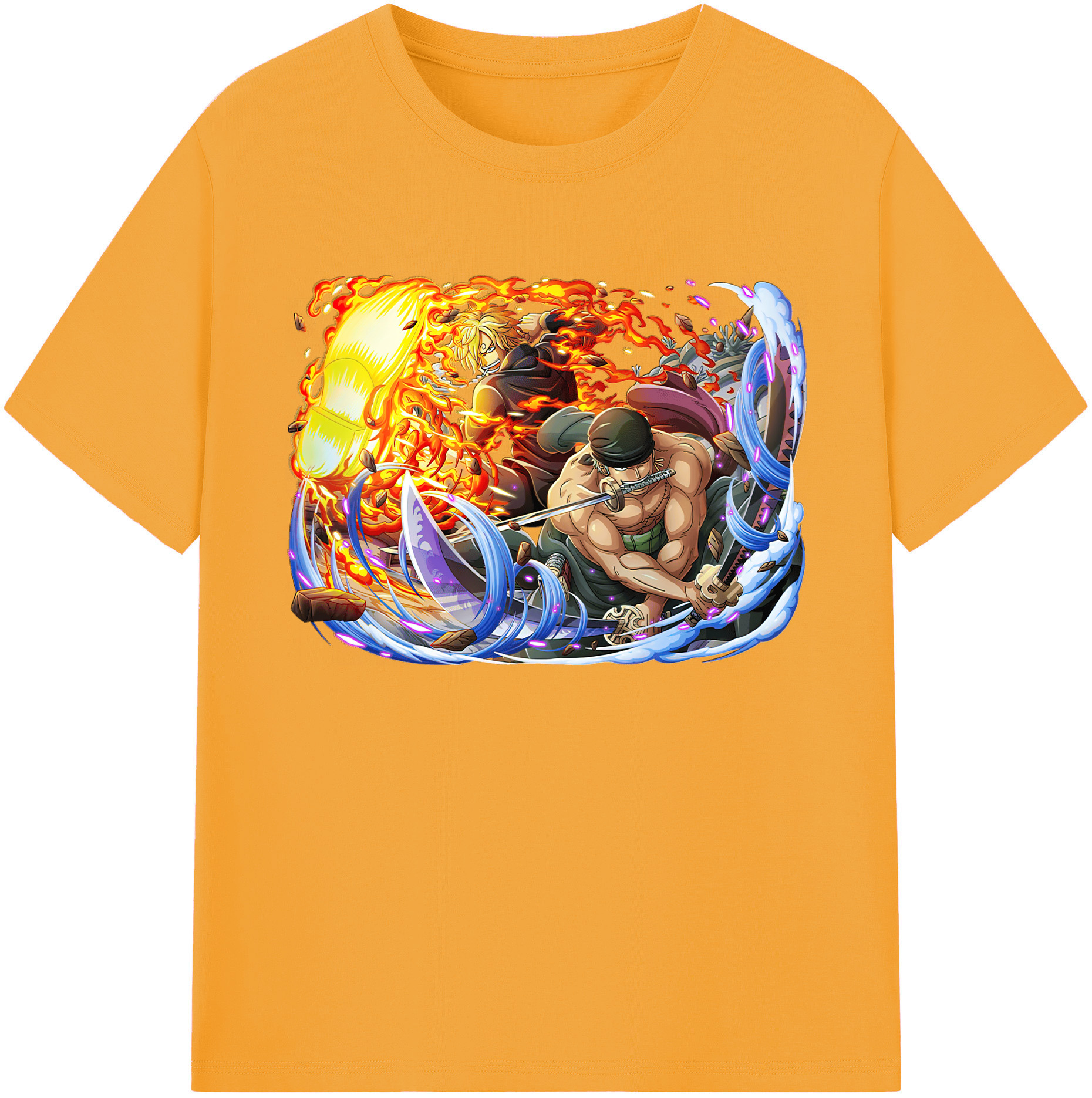 ワンピース ロロノア・ゾロ ONE PIECE Roronoa Zoro 綿100％ メンズ半袖Tシャツ｜肌触りやわらか＆通気性