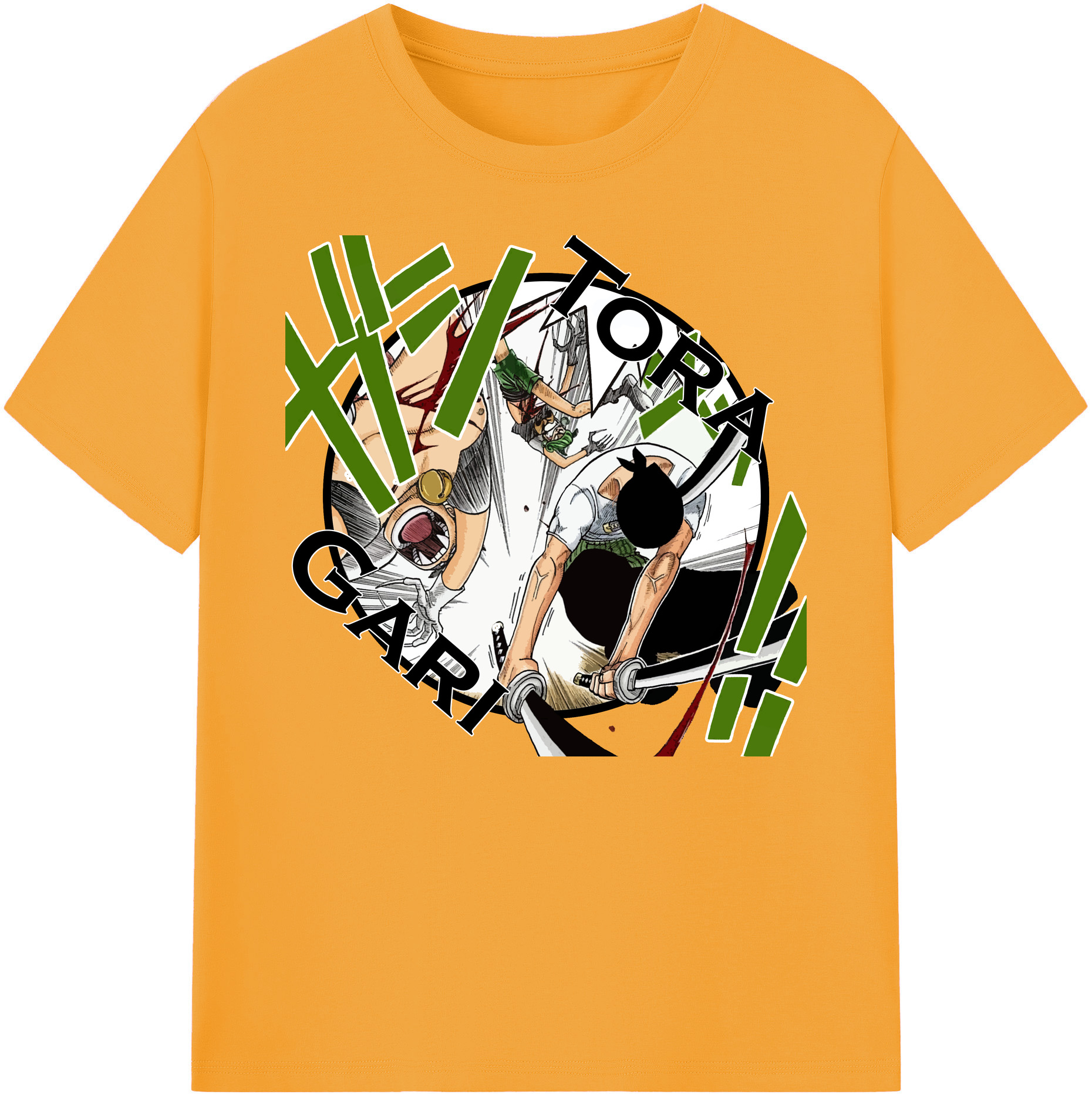 ワンピース ロロノア・ゾロ ONE PIECE Roronoa Zoro 綿100％ メンズ半袖Tシャツ｜肌触りやわらか＆通気性
