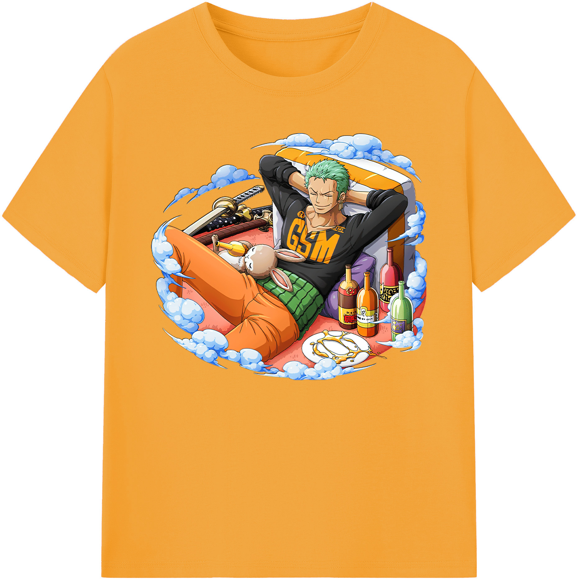 ワンピース ロロノア・ゾロ ONE PIECE Roronoa Zoro 綿100％ メンズ半袖Tシャツ｜肌触りやわらか＆通気性