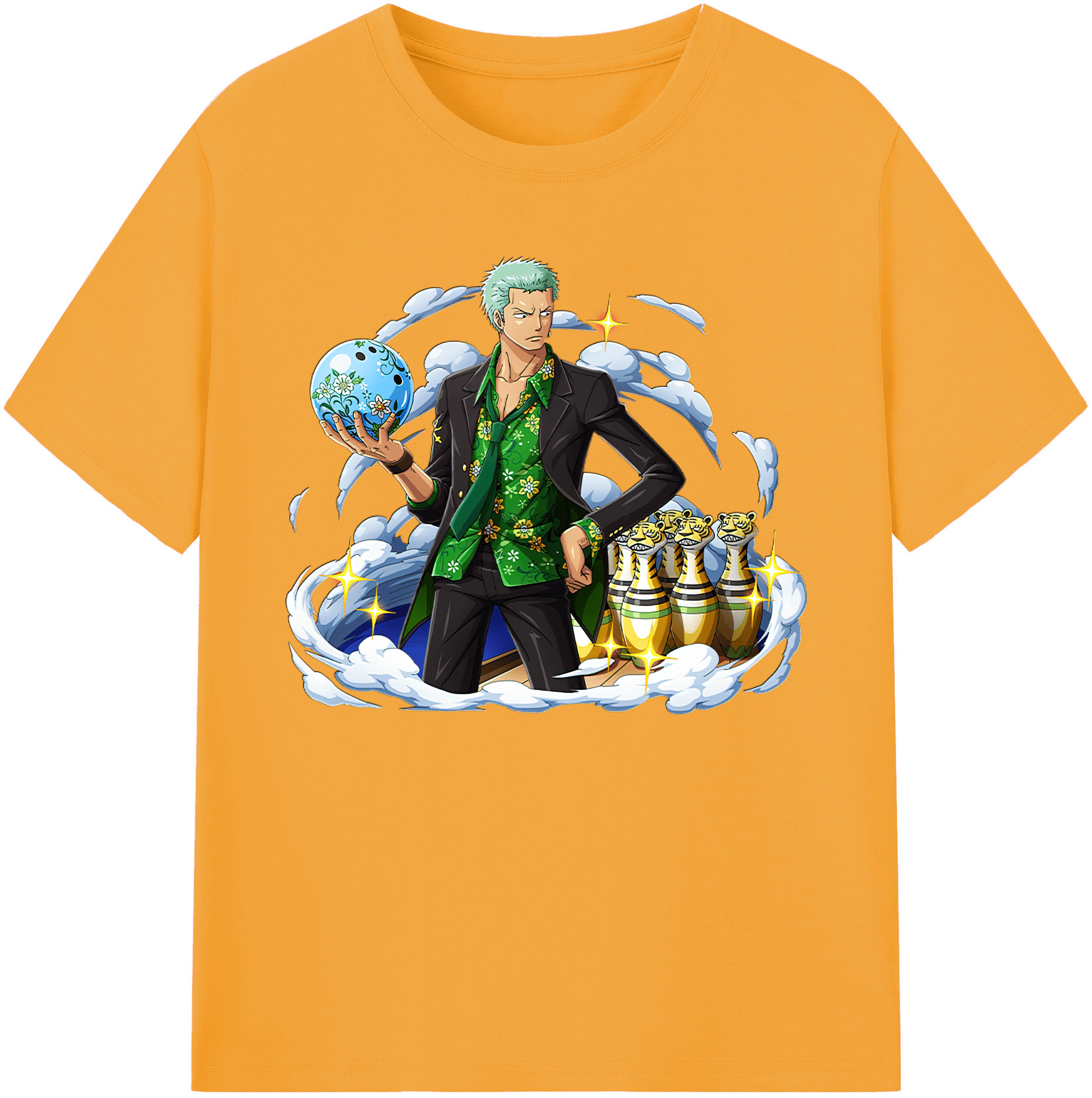 ワンピース ロロノア・ゾロ ONE PIECE Roronoa Zoro 綿100％ メンズ半袖Tシャツ｜肌触りやわらか＆通気性