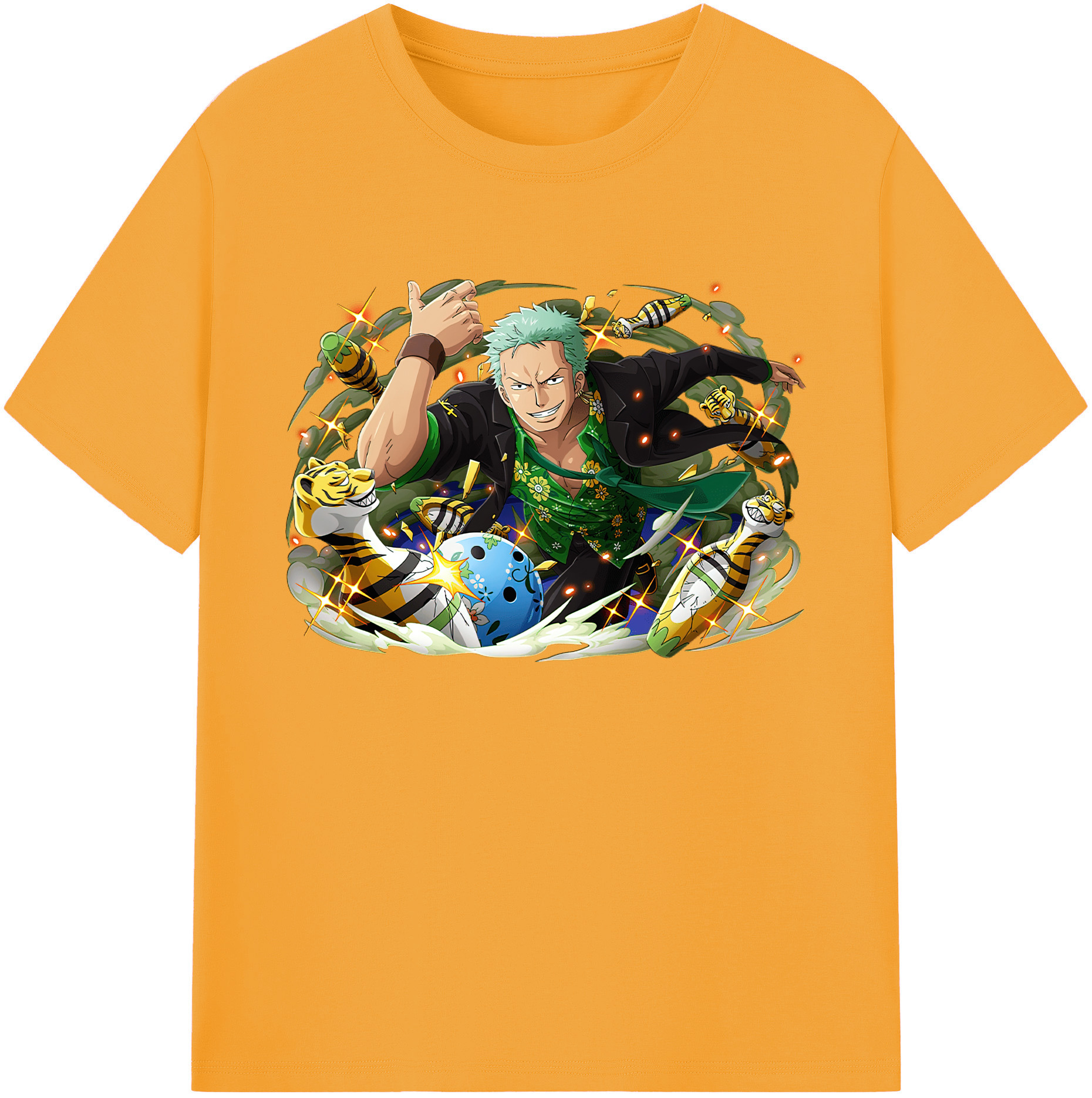 ワンピース ロロノア・ゾロ ONE PIECE Roronoa Zoro 綿100％ メンズ半袖Tシャツ｜肌触りやわらか＆通気性