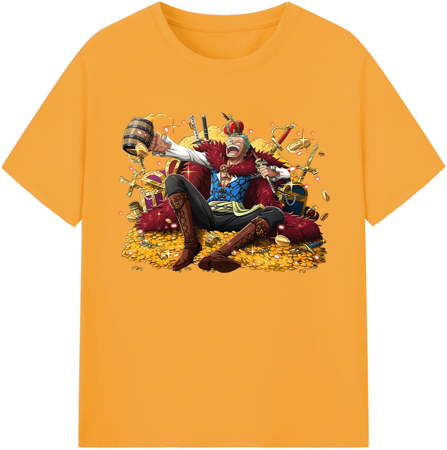 ワンピース ロロノア・ゾロ ONE PIECE Roronoa Zoro 綿100％ メンズ半袖Tシャツ｜肌触りやわらか＆通気性