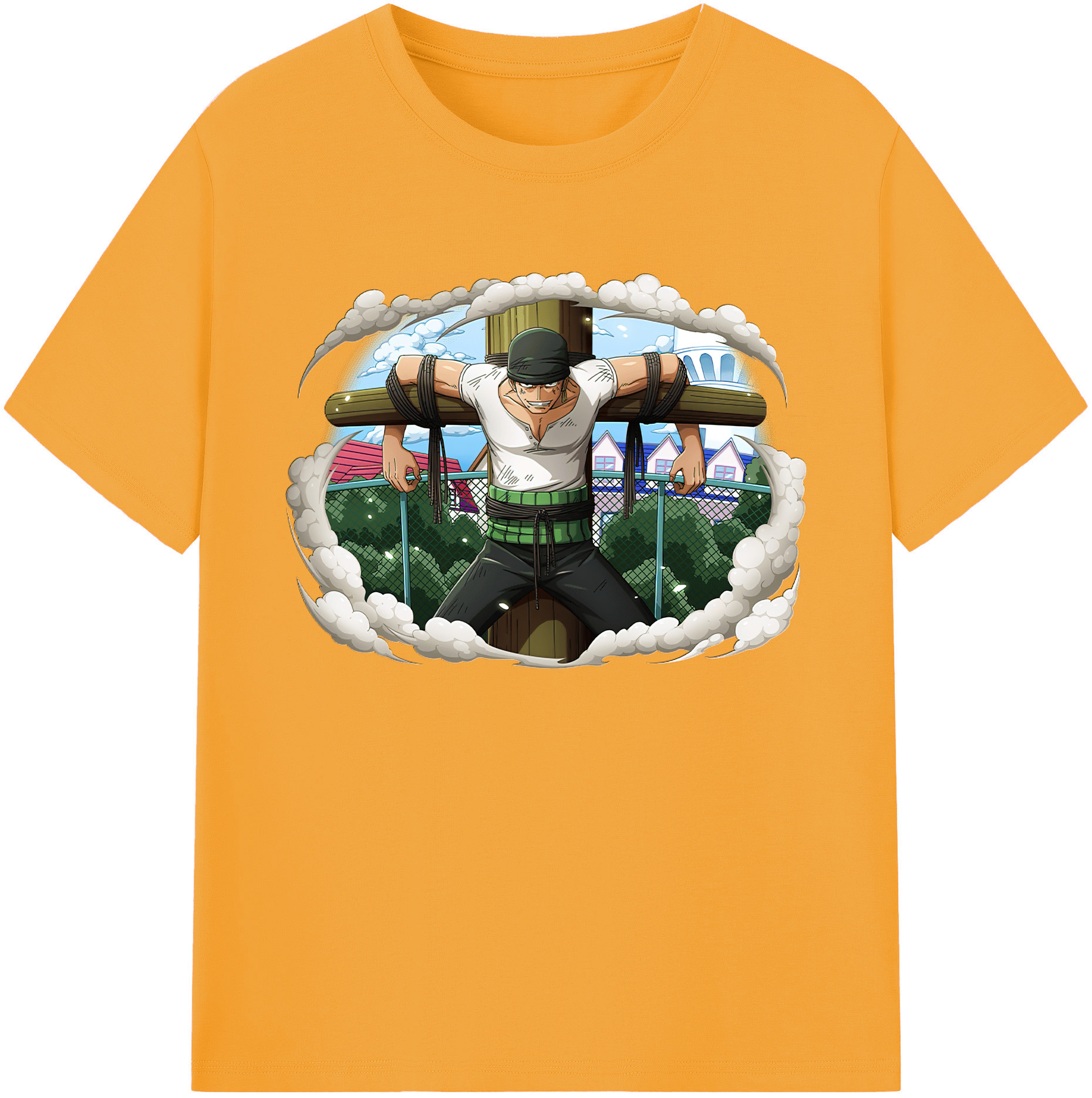ワンピース ロロノア・ゾロ ONE PIECE Roronoa Zoro 綿100％ メンズ半袖Tシャツ｜肌触りやわらか＆通気性