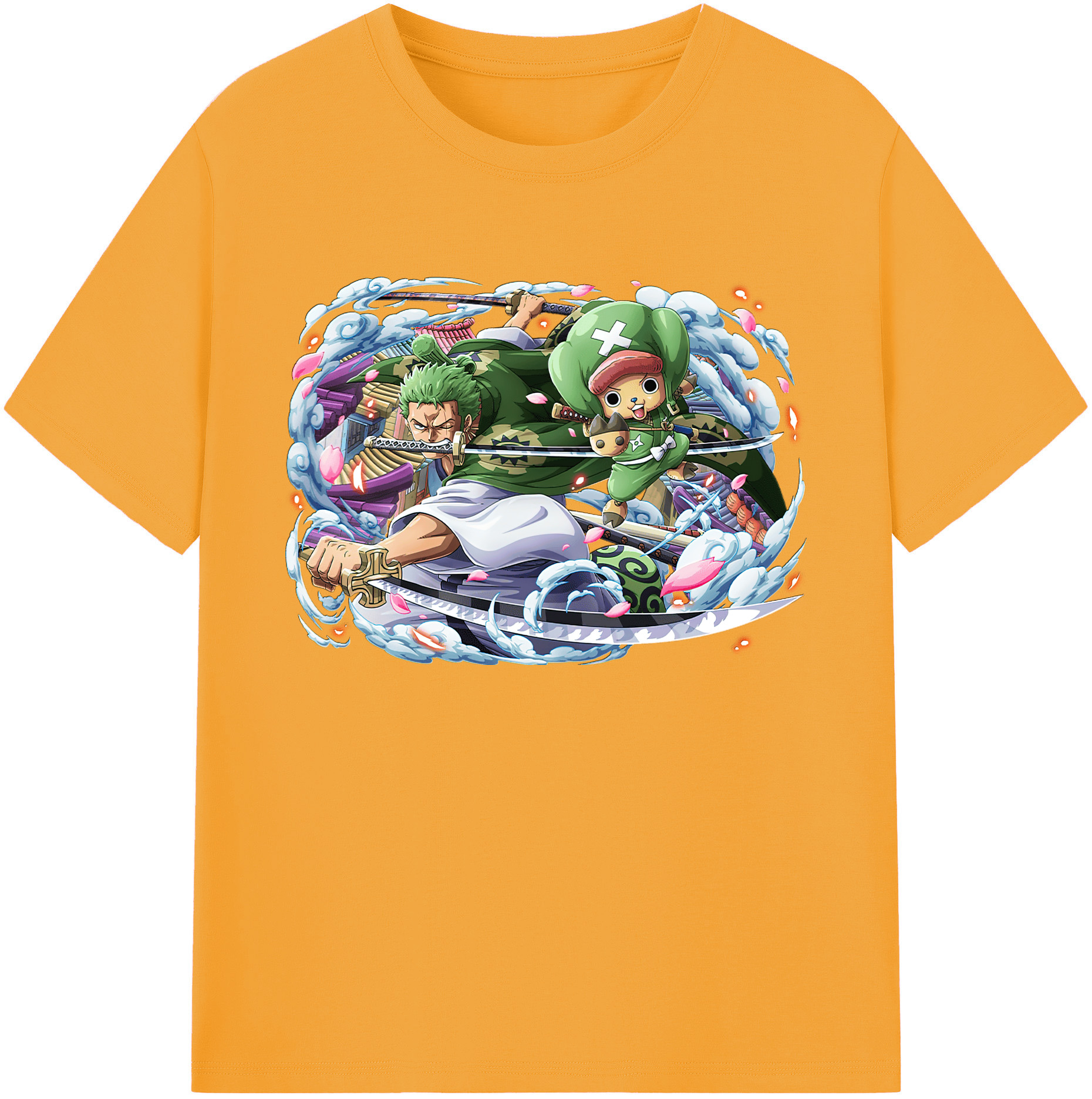 ワンピース ロロノア・ゾロ ONE PIECE Roronoa Zoro 綿100％ メンズ半袖Tシャツ｜肌触りやわらか＆通気性
