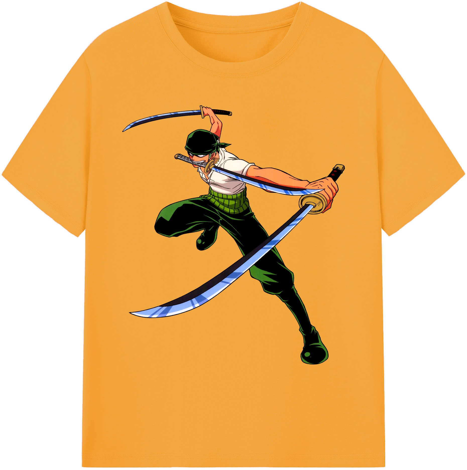 ワンピース ロロノア・ゾロ ONE PIECE Roronoa Zoro 綿100％ メンズ半袖Tシャツ｜肌触りやわらか＆通気性