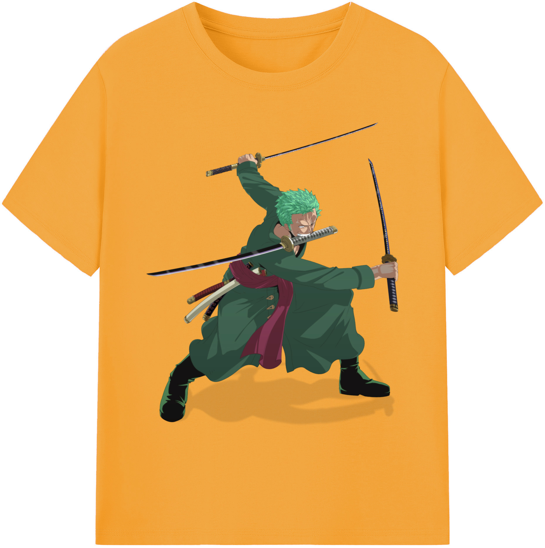 ワンピース ロロノア・ゾロ ONE PIECE Roronoa Zoro 綿100％ メンズ半袖Tシャツ｜肌触りやわらか＆通気性