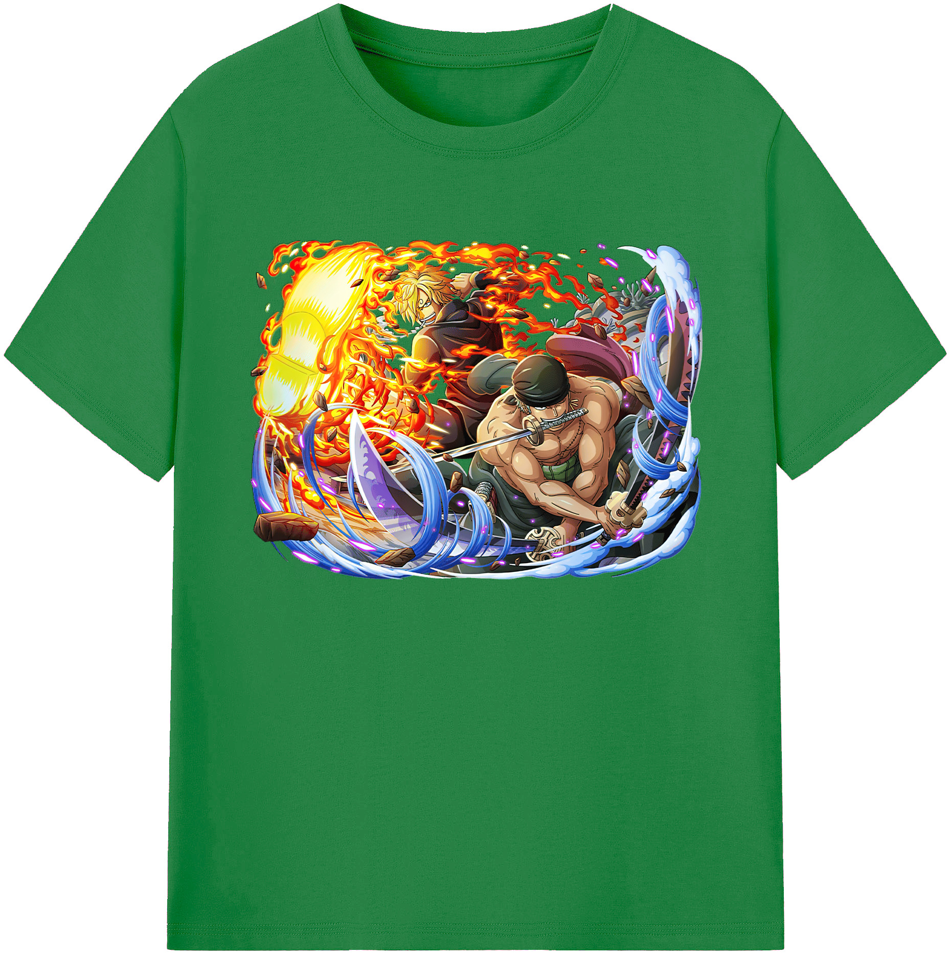 ワンピース ロロノア・ゾロ ONE PIECE Roronoa Zoro 綿100％ メンズ半袖Tシャツ｜肌触りやわらか＆通気性